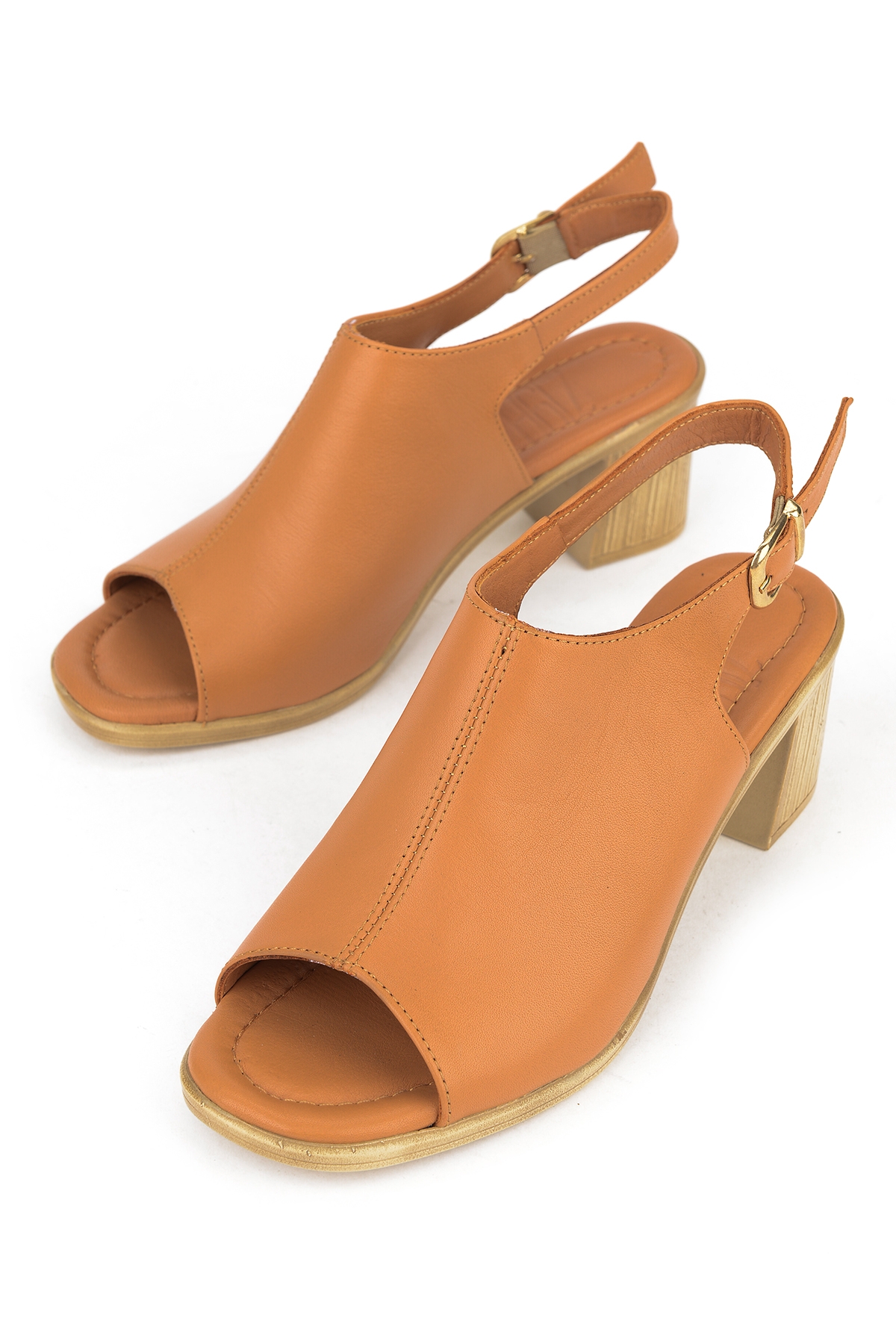 Ziya Bej Ziya Hakiki Kadın Deri Topuklu Sandalet 1611020Z2212