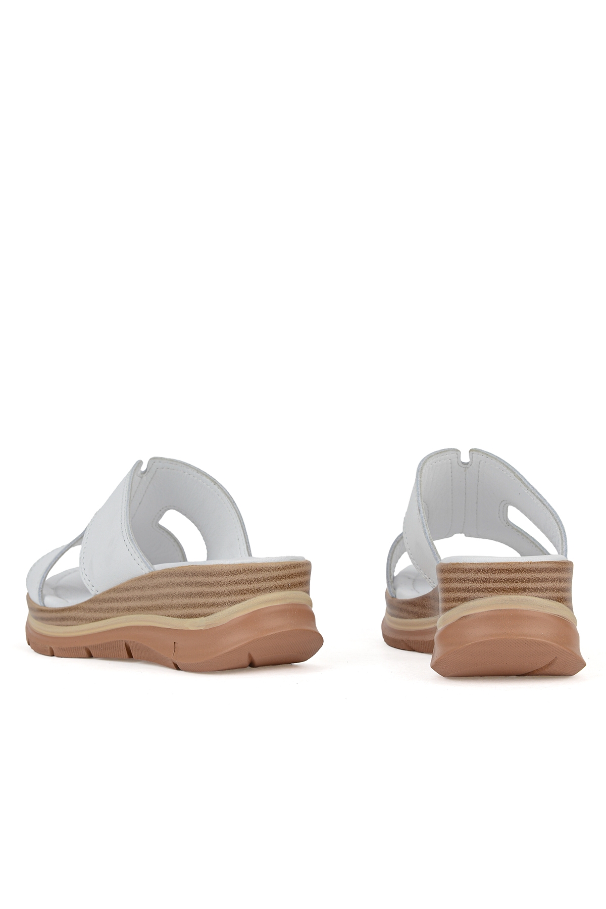 Ziya Beyaz Ziya Hakiki Deri Kadın Dolgu Terlik 1611020Z2565