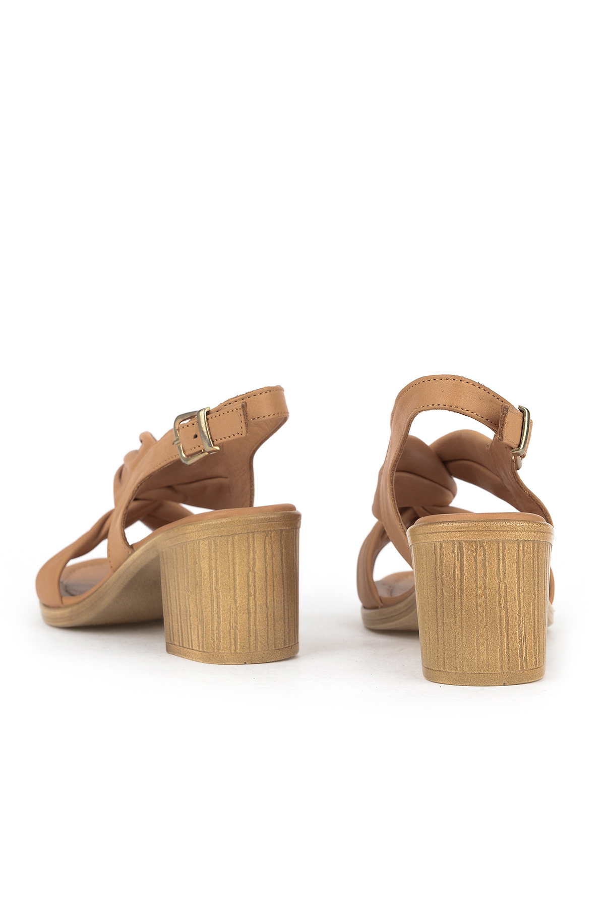 Ziya Beyaz Ziya Hakiki Kadın Deri Topuklu Sandalet