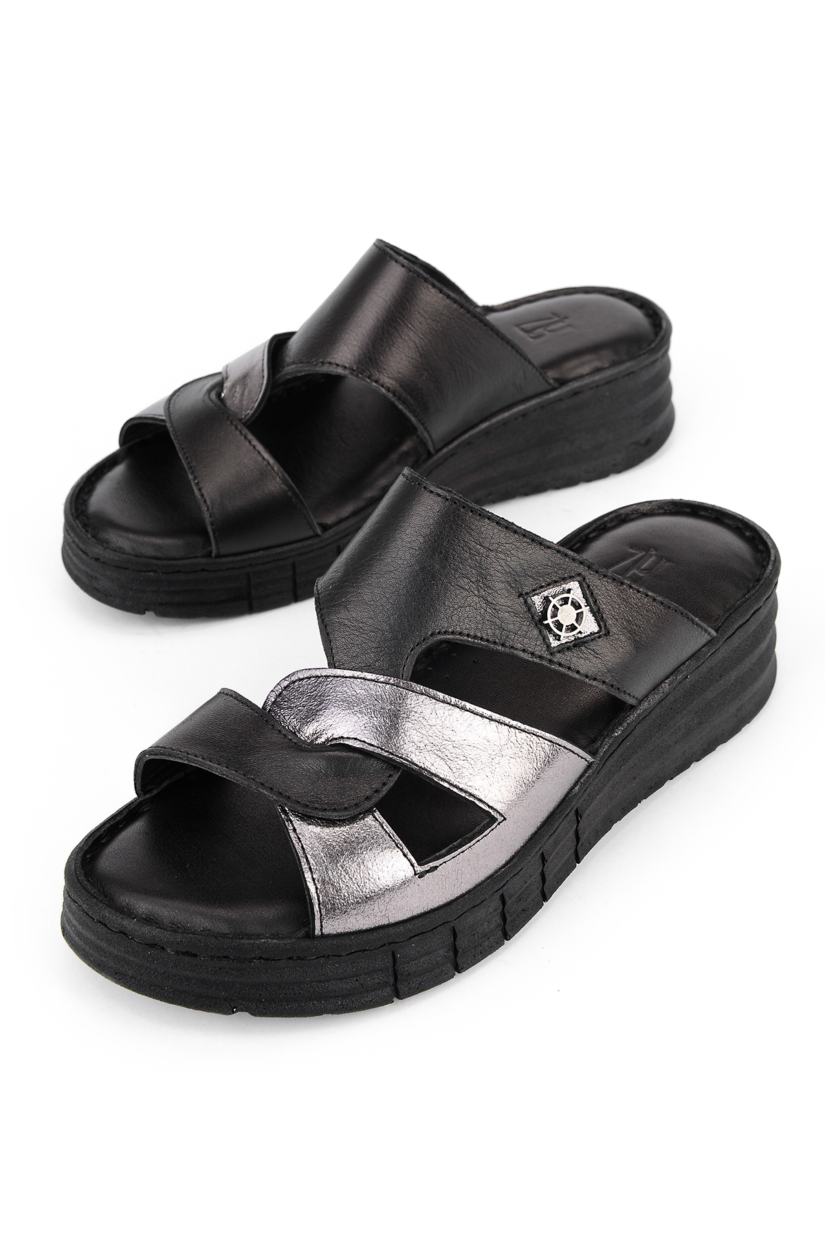 Ziya Siyah Ziya Hakiki Deri Kadın Konfor Terlik 1611008Z453