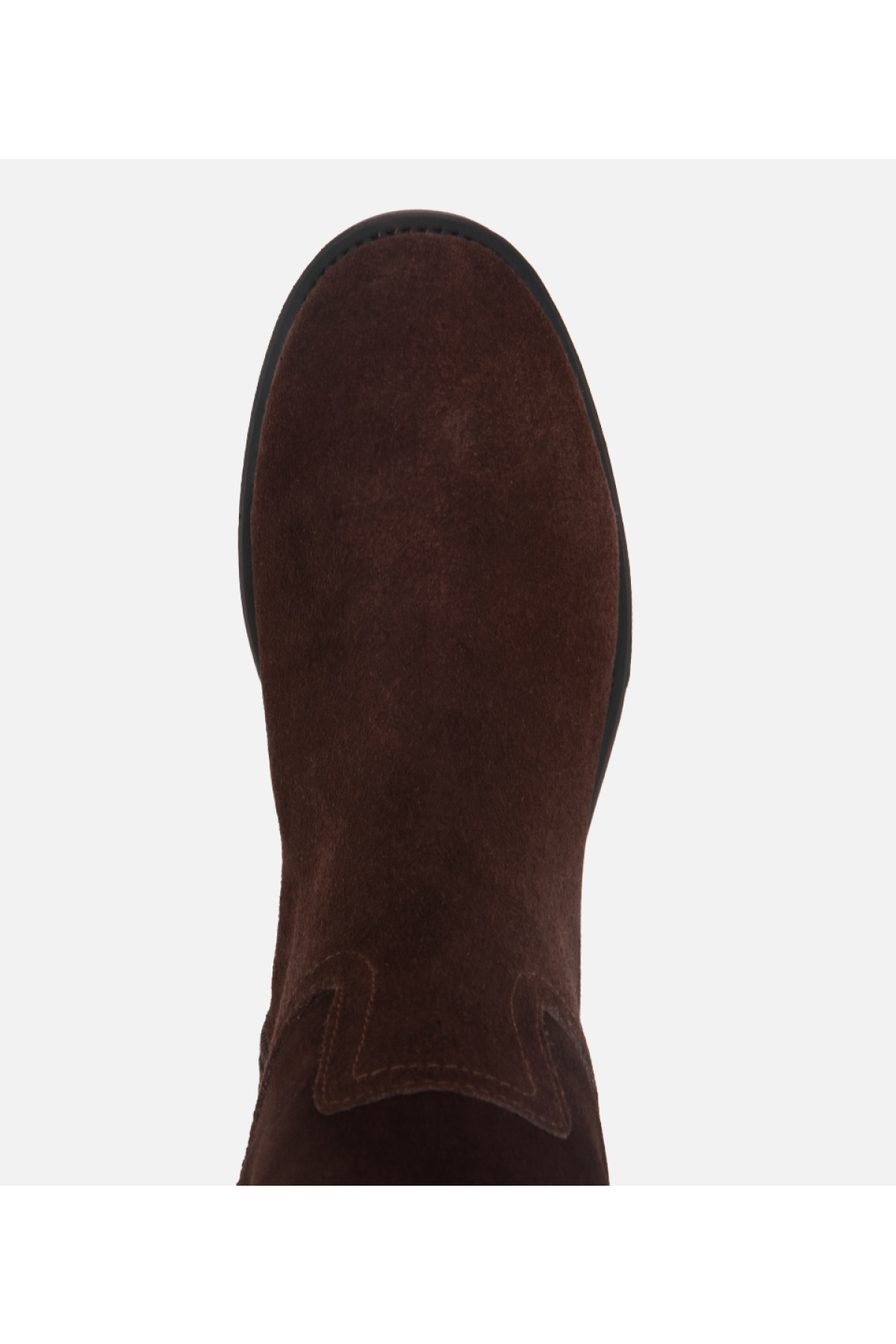 Hotiç Kahverengi Hotiç Süet Deri Kadın Kemer Detaylı Düz Çizme