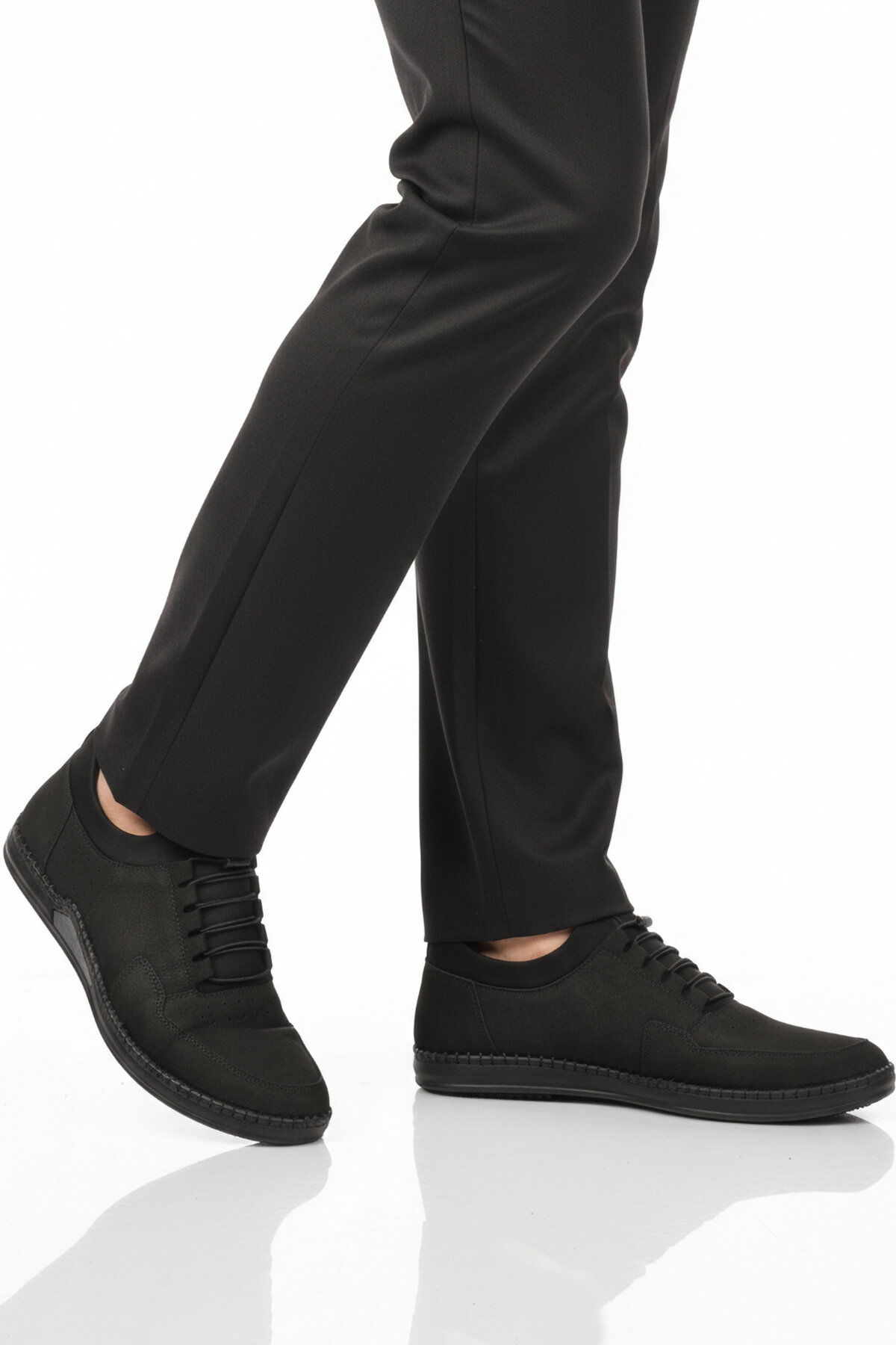 Ayakmod Siyah Ayakmod Nubuk Hakiki Deri Jel Taban Anatomik Erkek Casual Ayakkabı 418 M