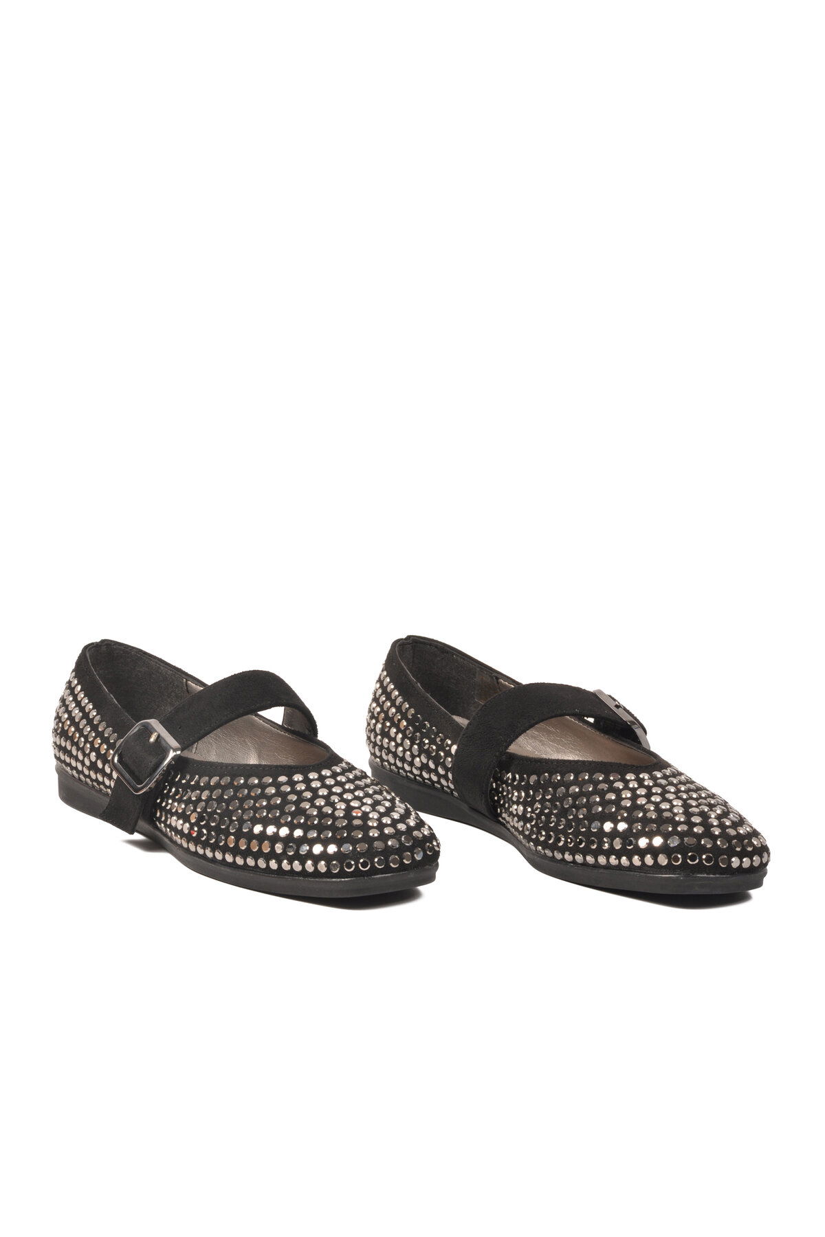 Pierre Cardin Siyah Pierre Cardin İşlemeli Taş Kadın Babet