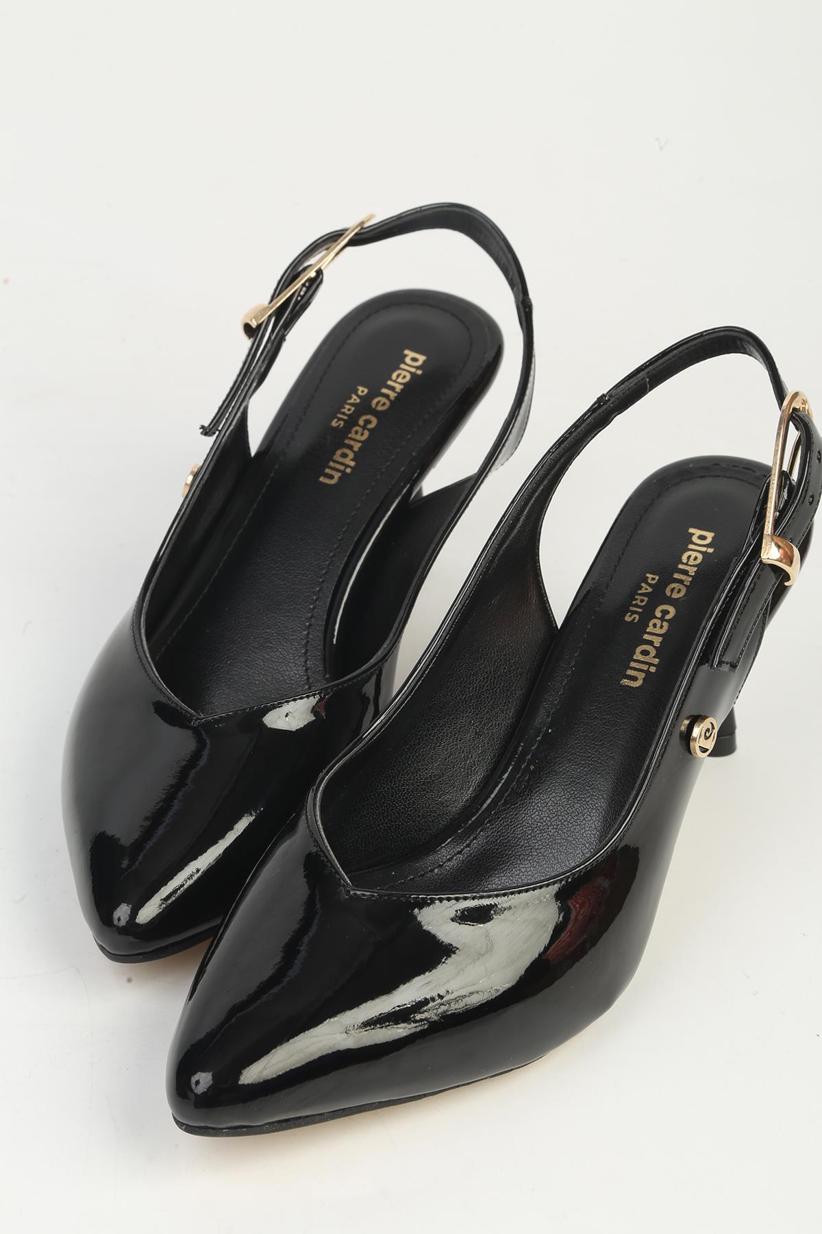 Pierre Cardin Siyah Pierre Cardin Rugan Kadın Topuklu Ayakkabı PC-55785