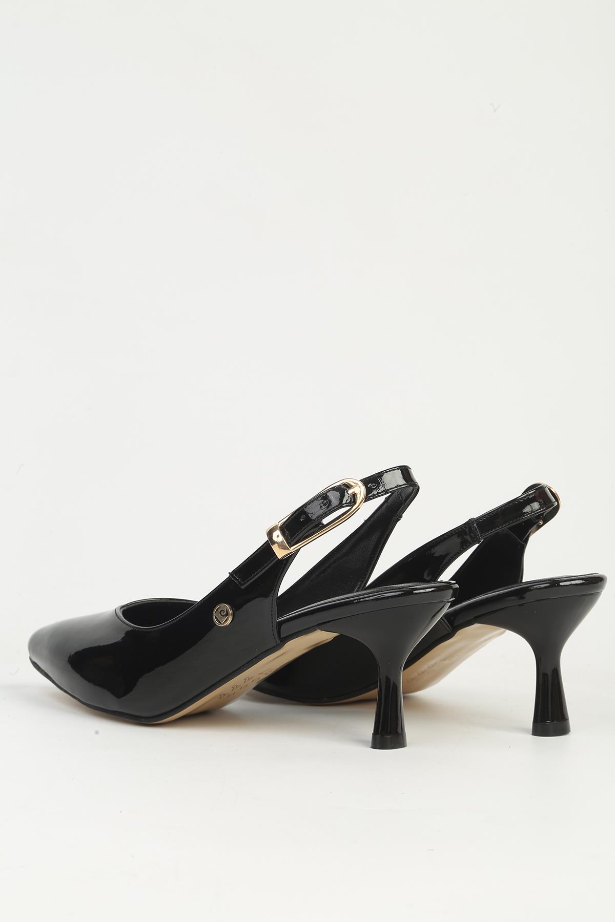 Pierre Cardin Siyah Pierre Cardin Rugan Kadın Topuklu Ayakkabı PC-55785