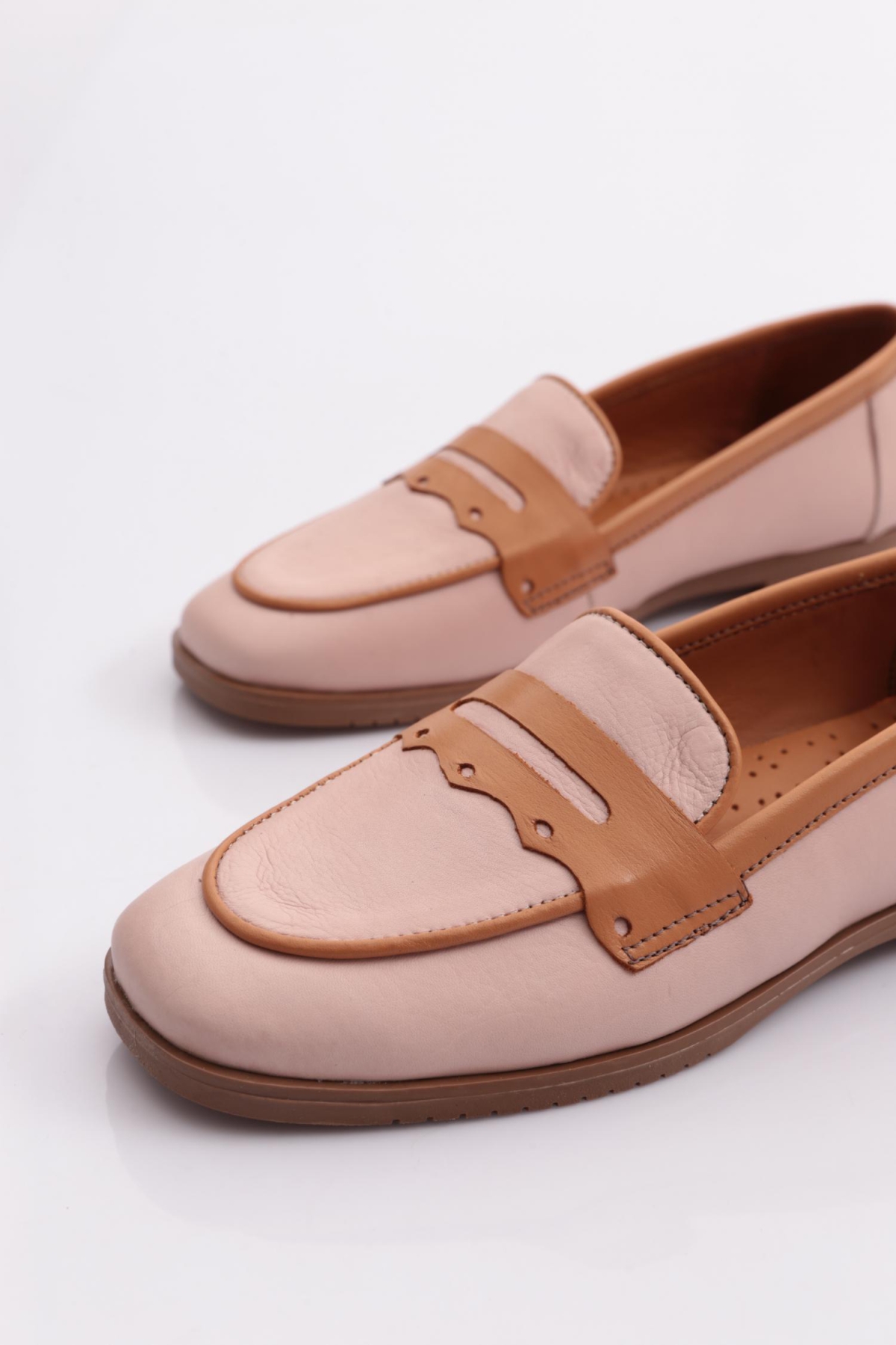 Dgn Dgn Pembe 010-1 Kadin Loafer Ayakkabi Flo'da! Pembe - 5. görsel