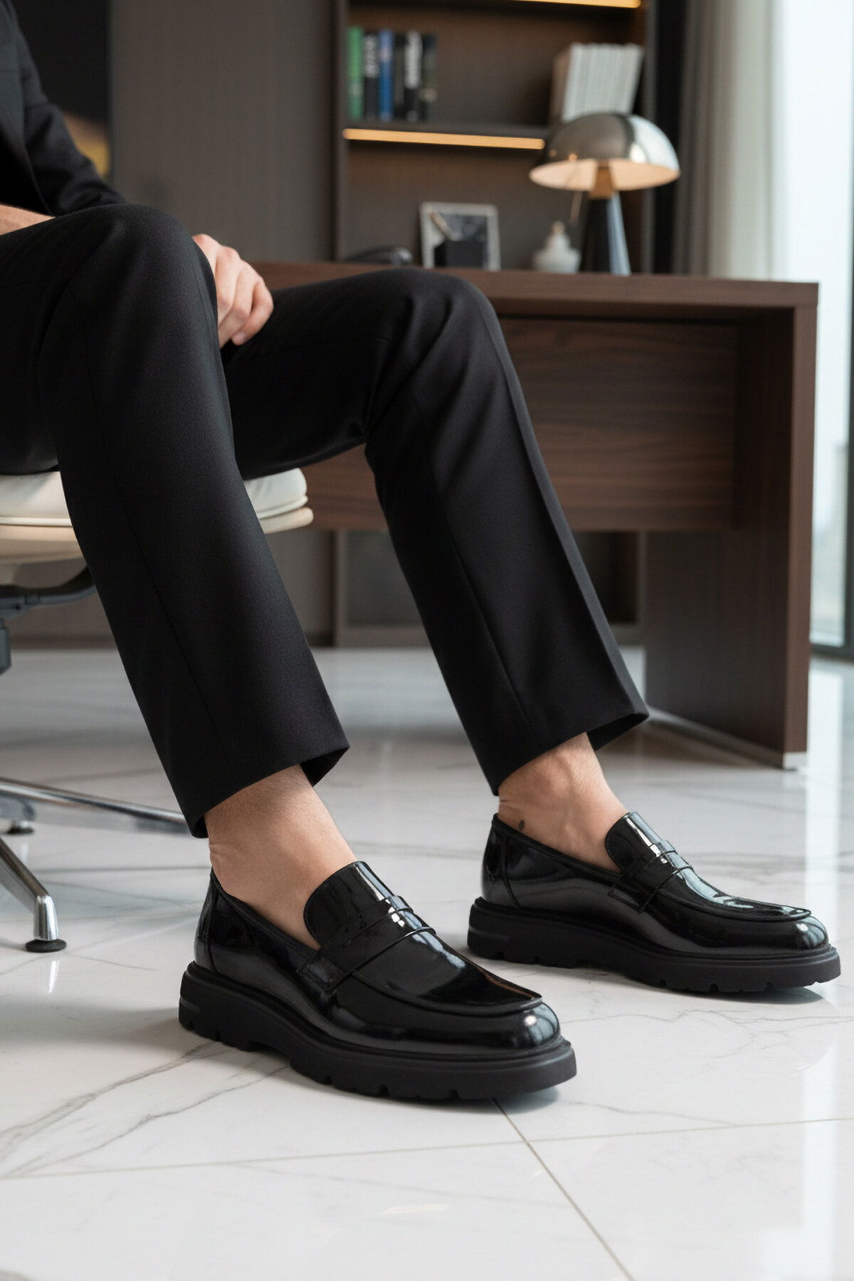 Ayakmod Siyah Ayakmod Hakiki Deri Erkek Ayakkabı 020 M