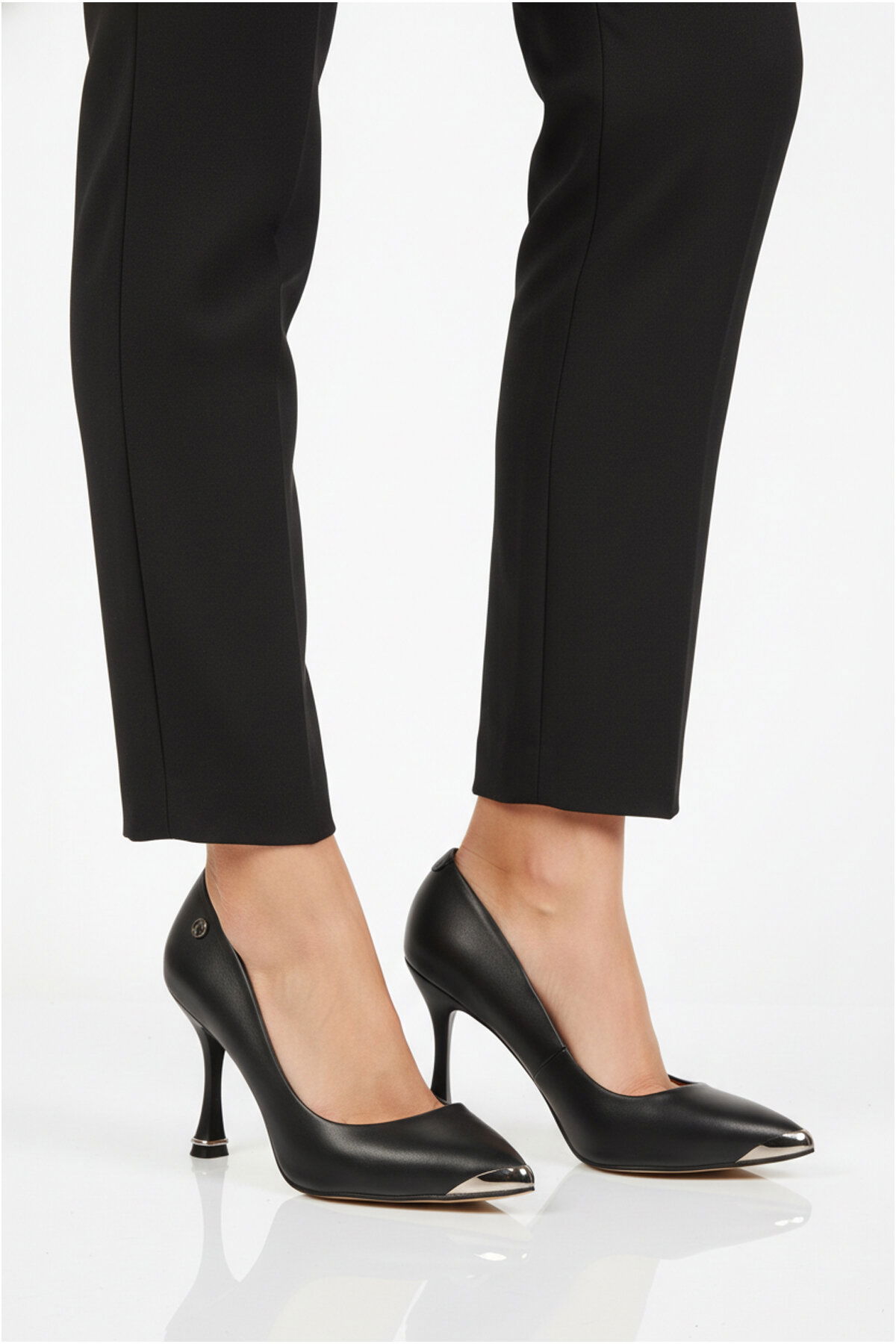 Pierre Cardin Siyah Pierre Cardin Rugan Kadın Topuklu Ayakkabı