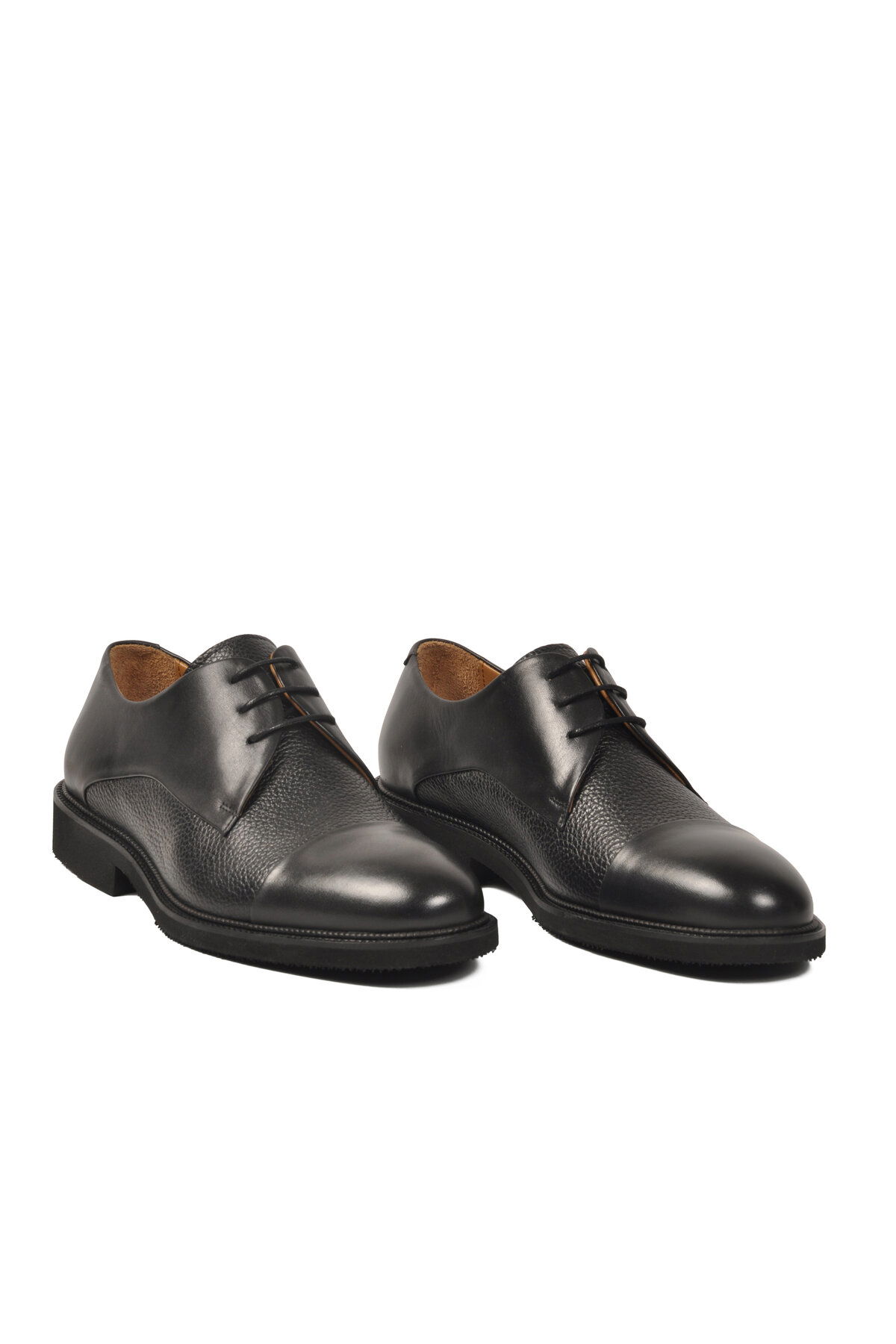 A Spor Siyah A Spor Aspor Hakiki Deri Erkek Klasik Ayakkabı