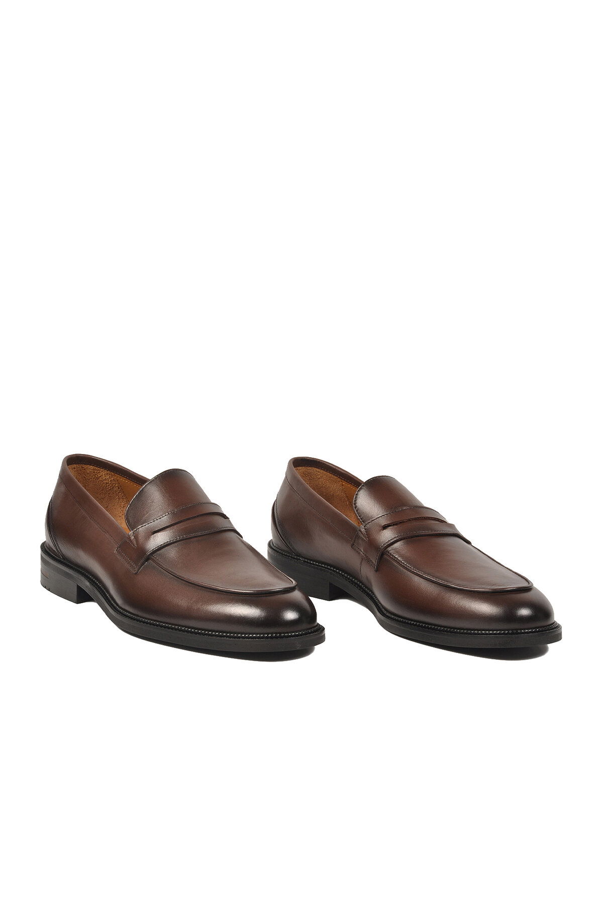 A Spor Siyah A Spor Aspor Hakiki Deri Erkek Klasik Ayakkabı