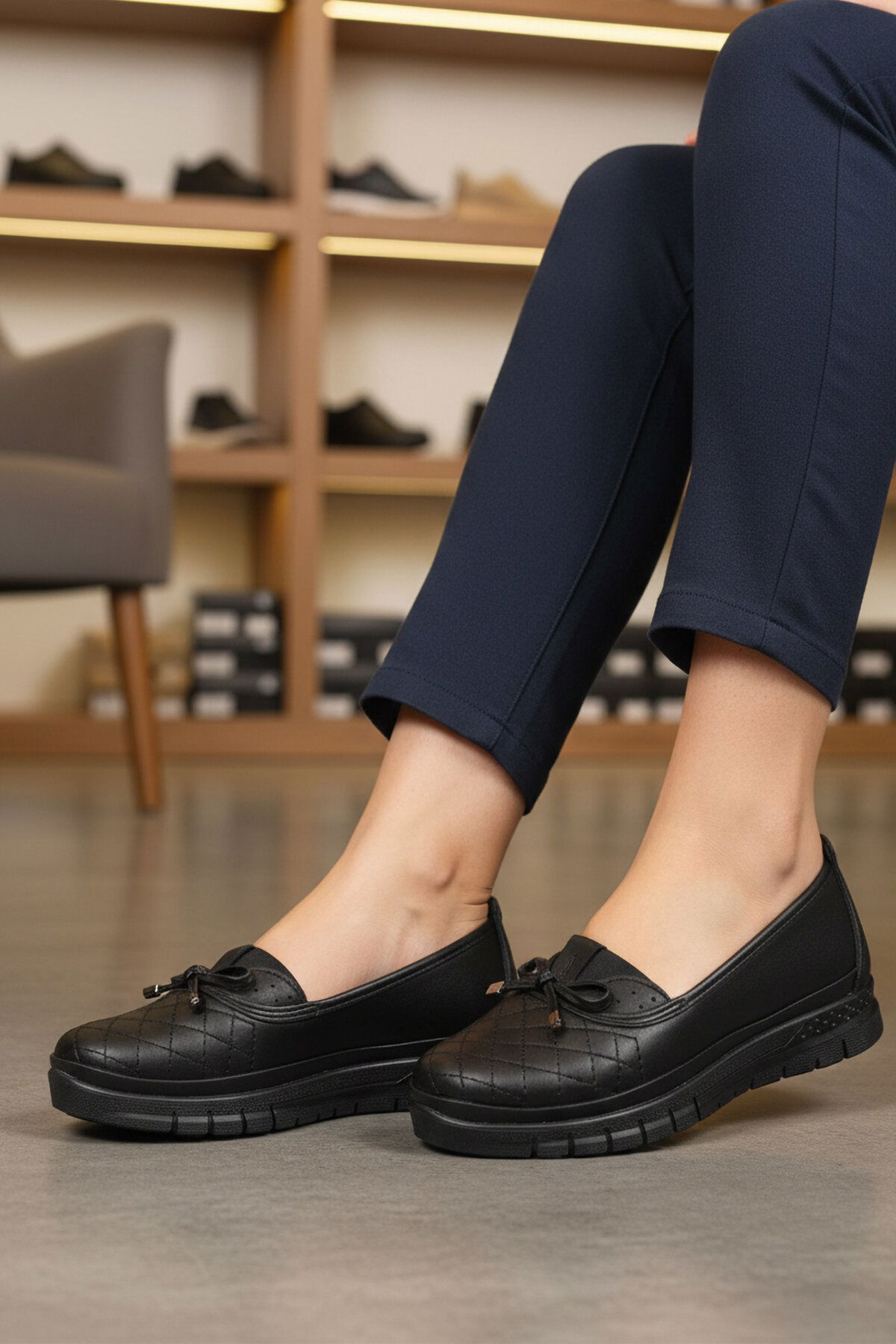 Ayakmod Siyah Ayakmod Hafif Kadın Casual Ayakkabı 1210 Z