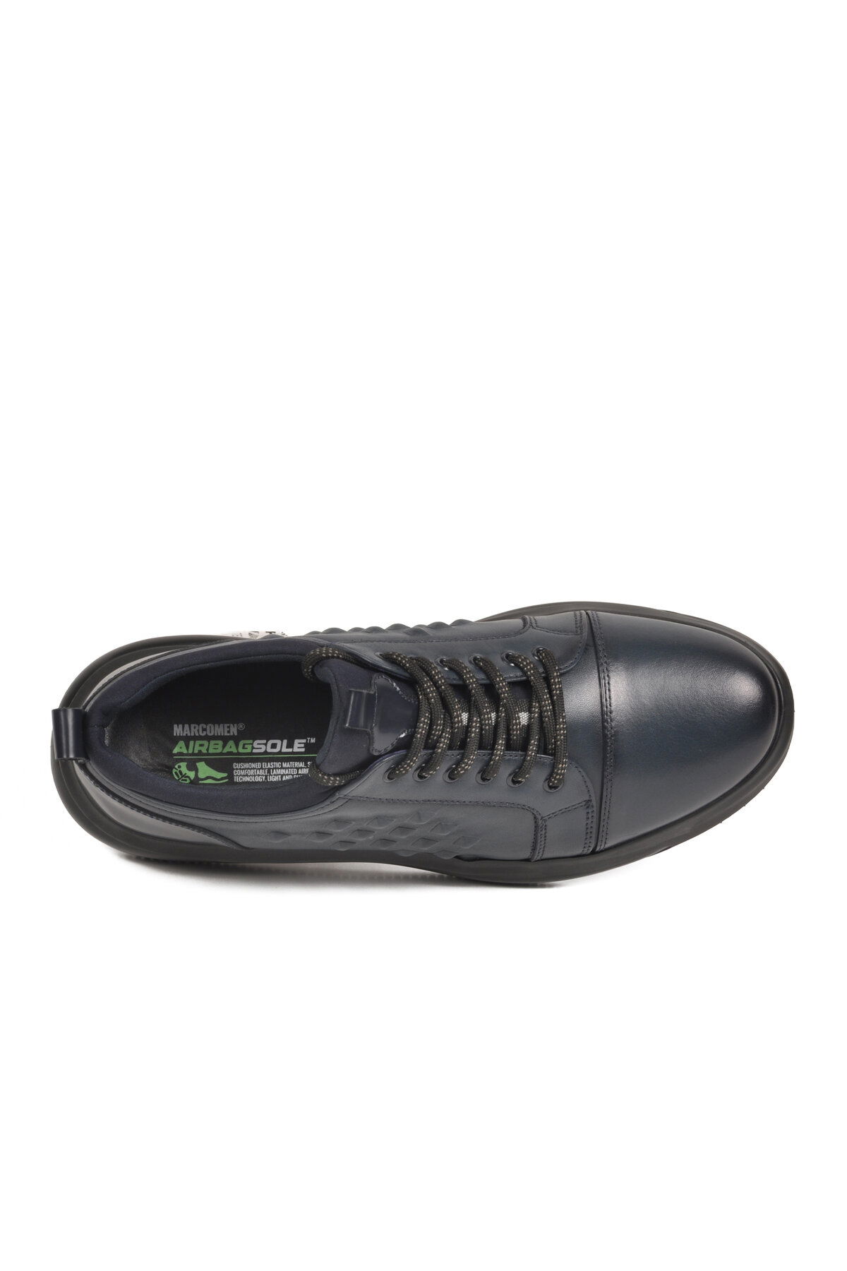 Marcomen Lacivert Marcomen Hakiki Deri Erkek Casual Ayakkabı