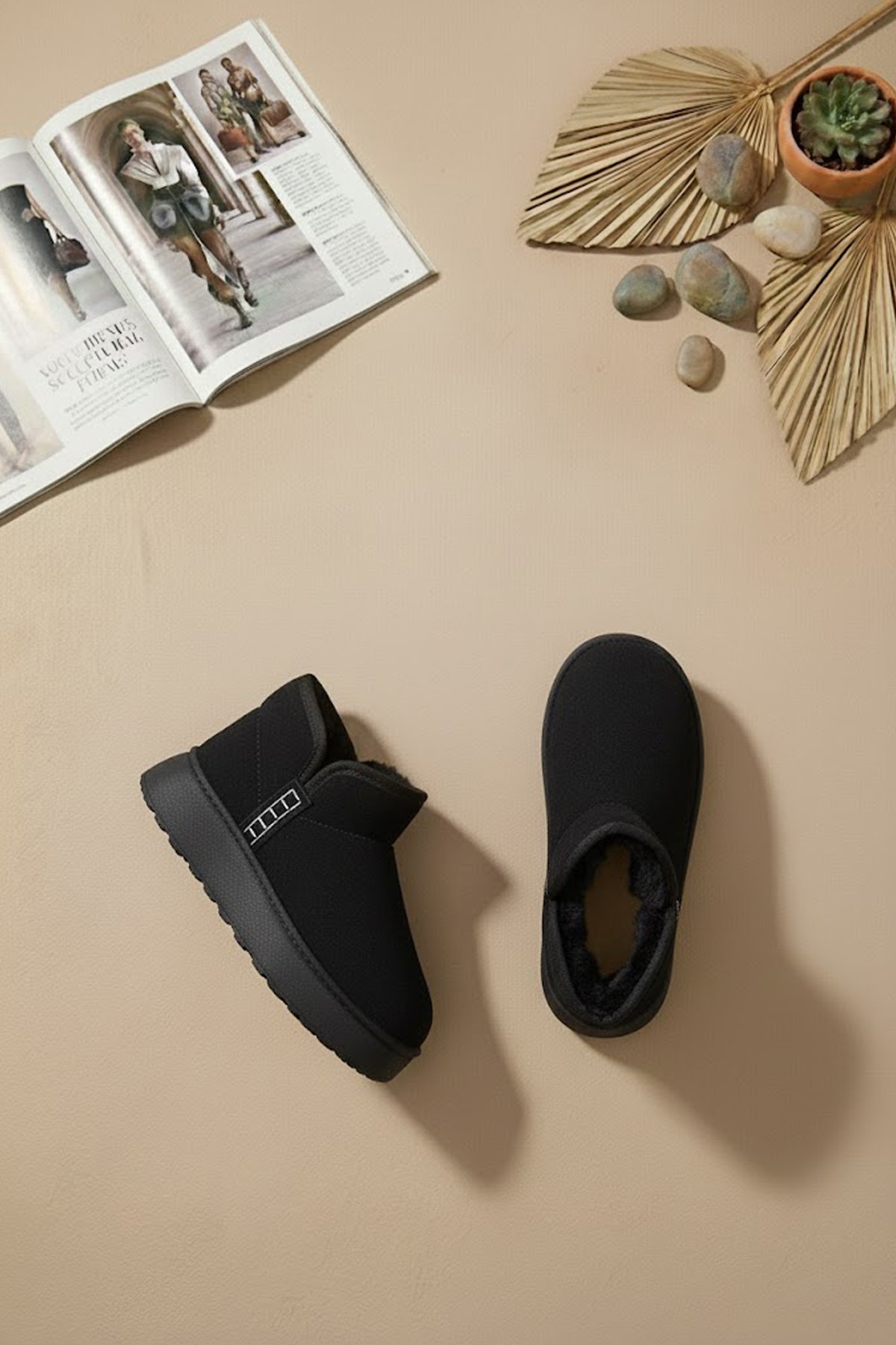 Ayakkabı Fuarı Kahverengi Ayakkabı Fuarı Elit OZRPT501 Kadın Süet Düz Bot