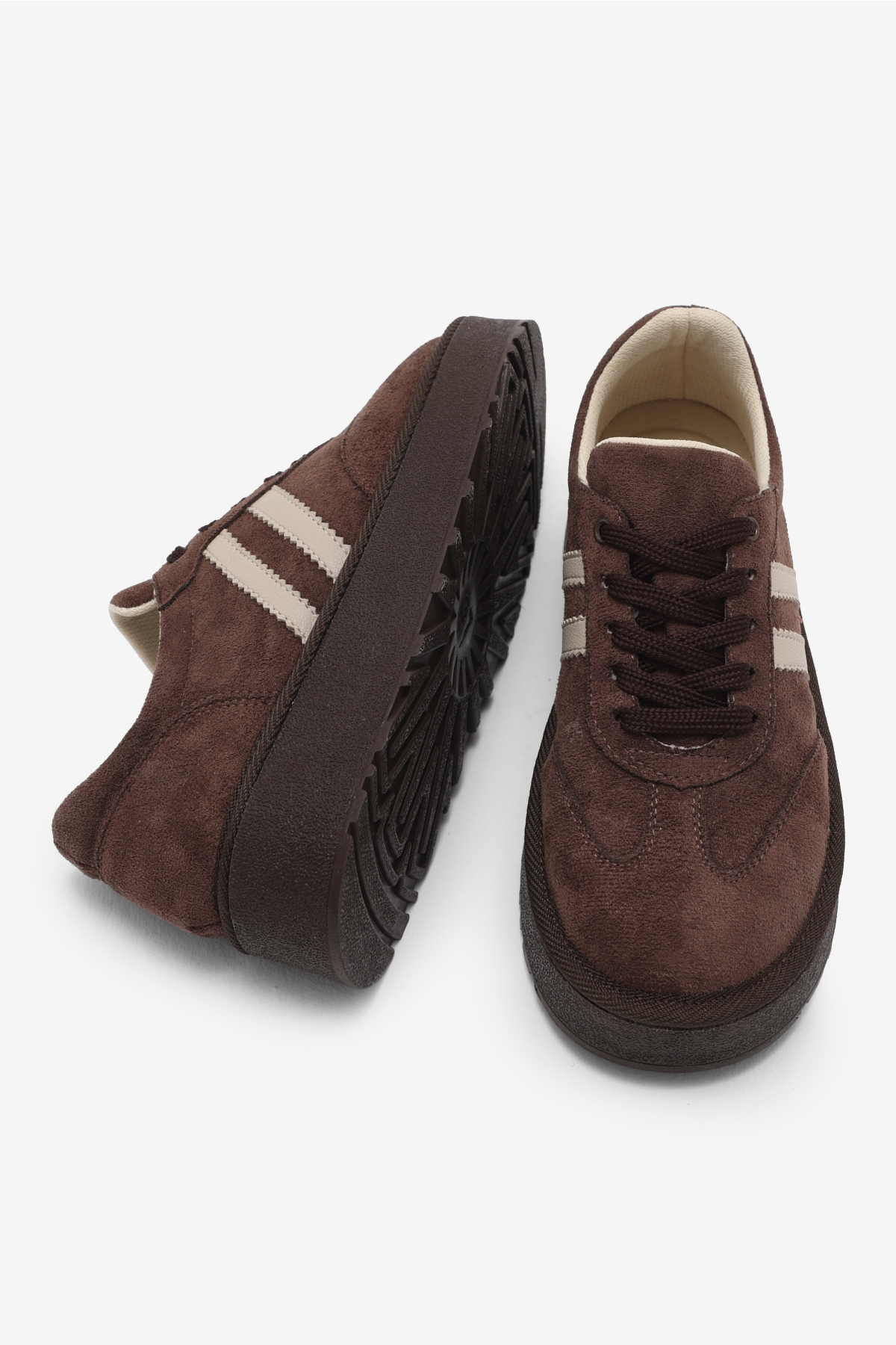 Tonny Black Kahverengi Tonny Black Süet Rahat Kadın Kadın Kalıp Sneaker