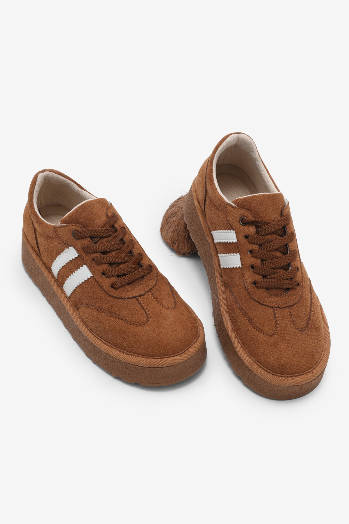 Tonny Black Kahverengi Tonny Black Süet Rahat Kadın Kadın Kalıp Sneaker