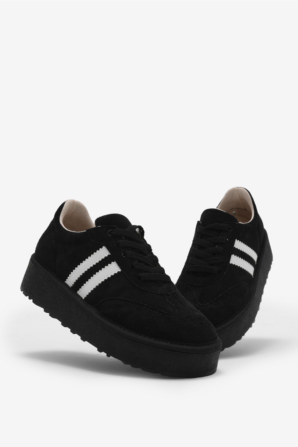 Tonny Black Kahverengi Tonny Black Süet Rahat Kadın Kadın Kalıp Sneaker