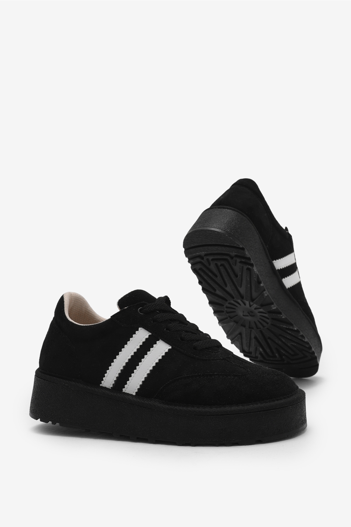 Tonny Black Kahverengi Tonny Black Süet Rahat Kadın Kadın Kalıp Sneaker