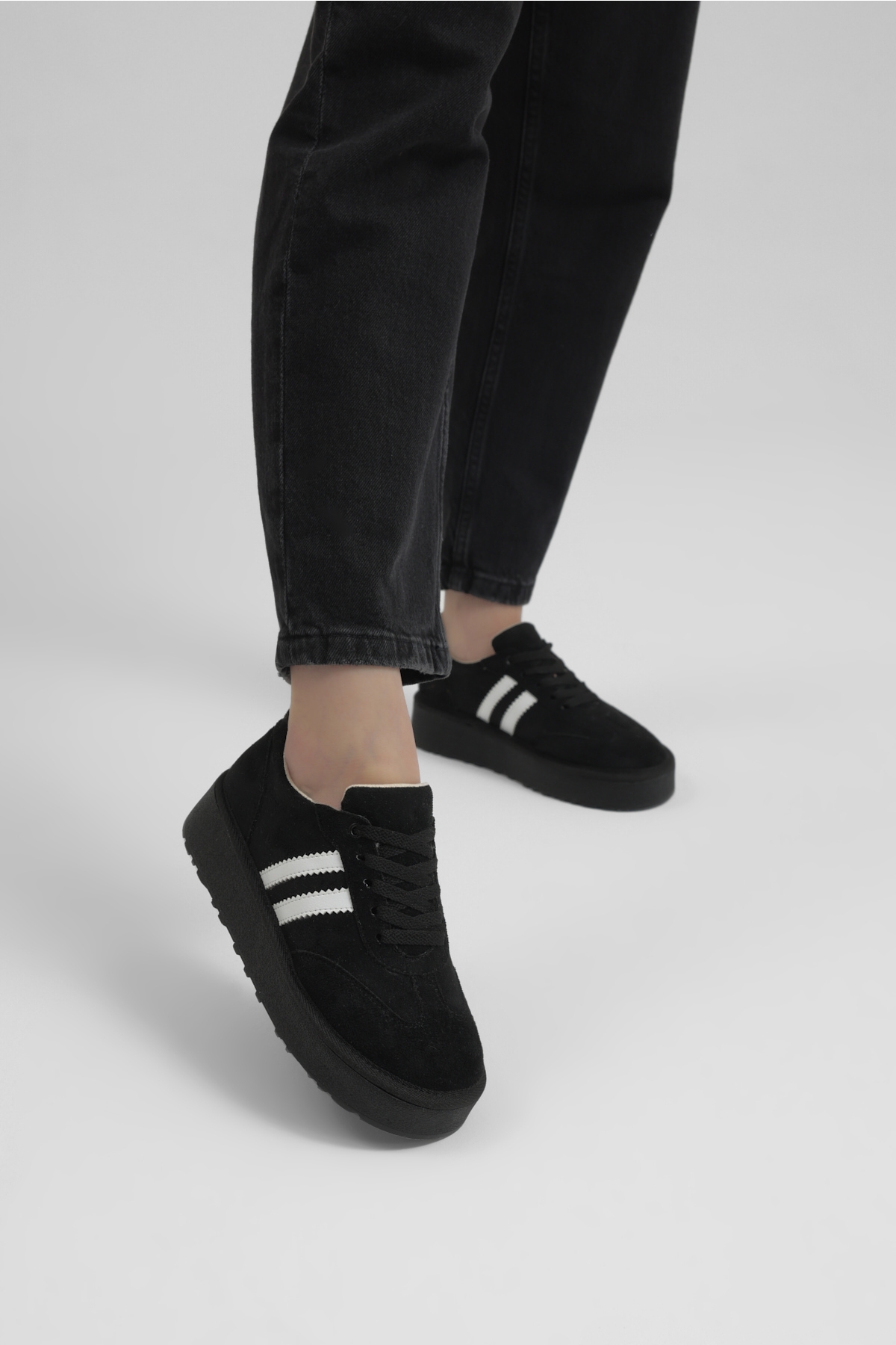 Tonny Black Kahverengi Tonny Black Süet Rahat Kadın Kadın Kalıp Sneaker