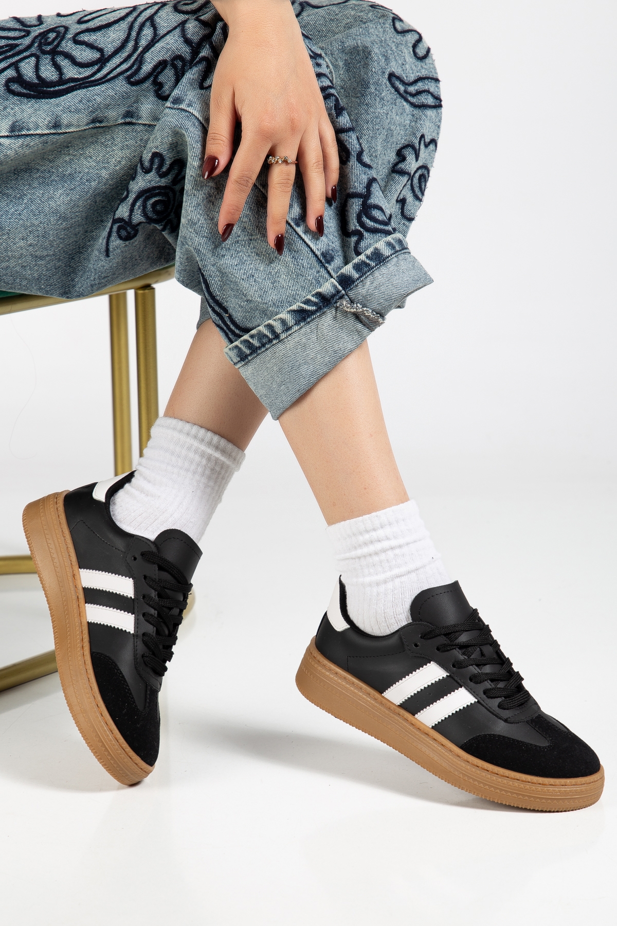 Tonny Black Siyah Tonny Black Rahat Kalip Kadın Kadın Yumuşak Deri Sneaker