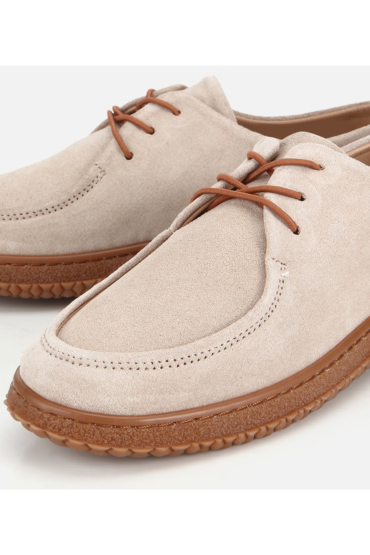 Hotiç Kahverengi Hotiç Hotiç Süet Kadın Deri Esnek Tabanlı Günlük Loafer