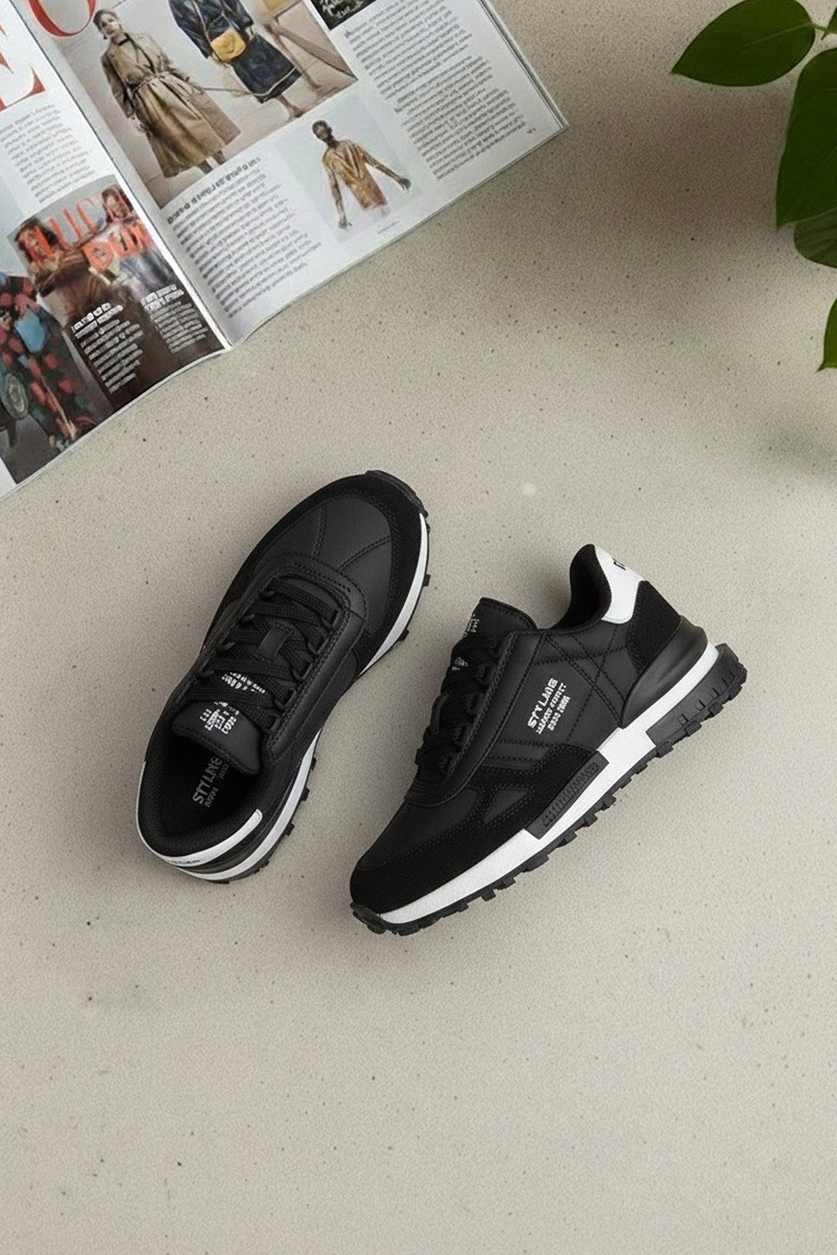 Ayakkabı Fuarı Siyah Ayakkabı Fuarı Elit IKZ8089 Erkek Klasik Sneaker Beyaz