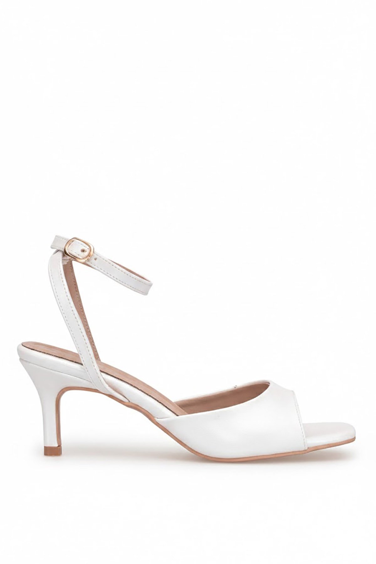 Ayakkabı Fuarı Beyaz Ayakkabı Fuarı Fuari Elit PM44 K0112 Kadın Klasik Topuklu