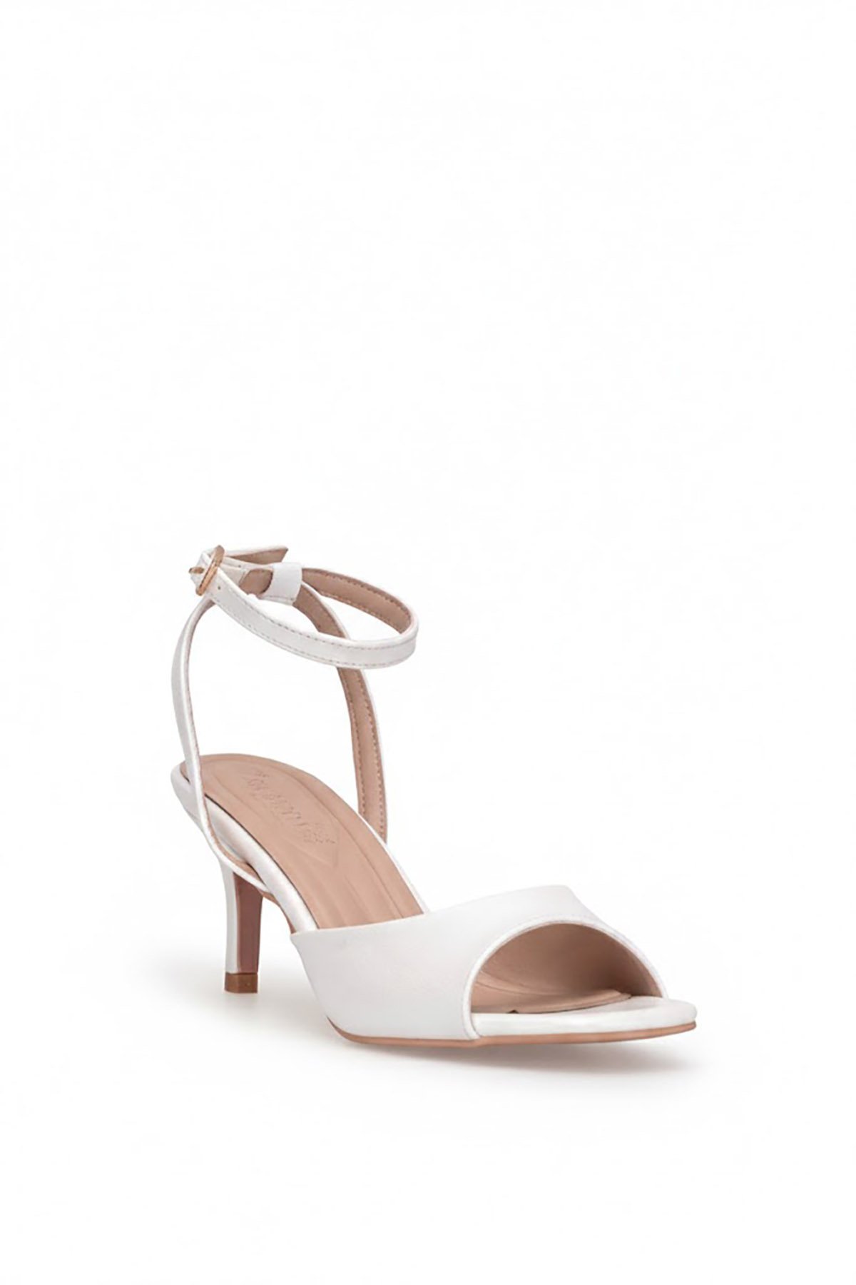 Ayakkabı Fuarı Beyaz Ayakkabı Fuarı Fuari Elit PM44 K0112 Kadın Klasik Topuklu