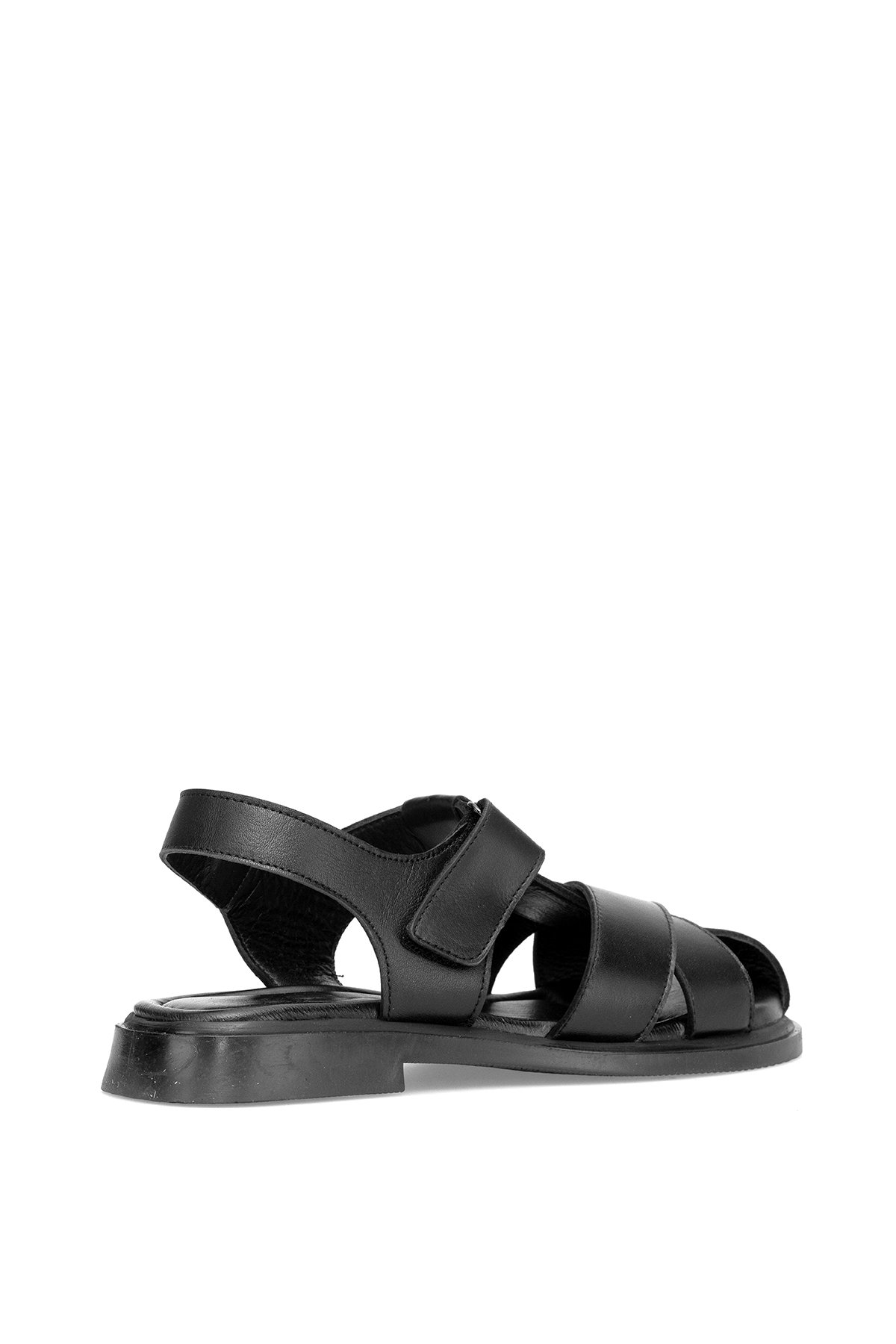 Ayakkabı Fuarı Taba Ayakkabı Fuarı Elit Hakiki ASVR460 Kadın Deri Düz Sandalet