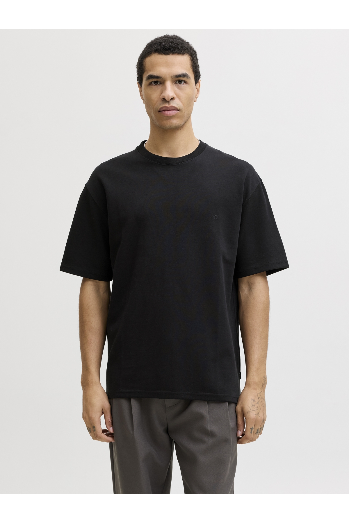Jack Jones Jprblaethan Ss Logo Tee Sn Erkek Siyah Tshirt 12292340