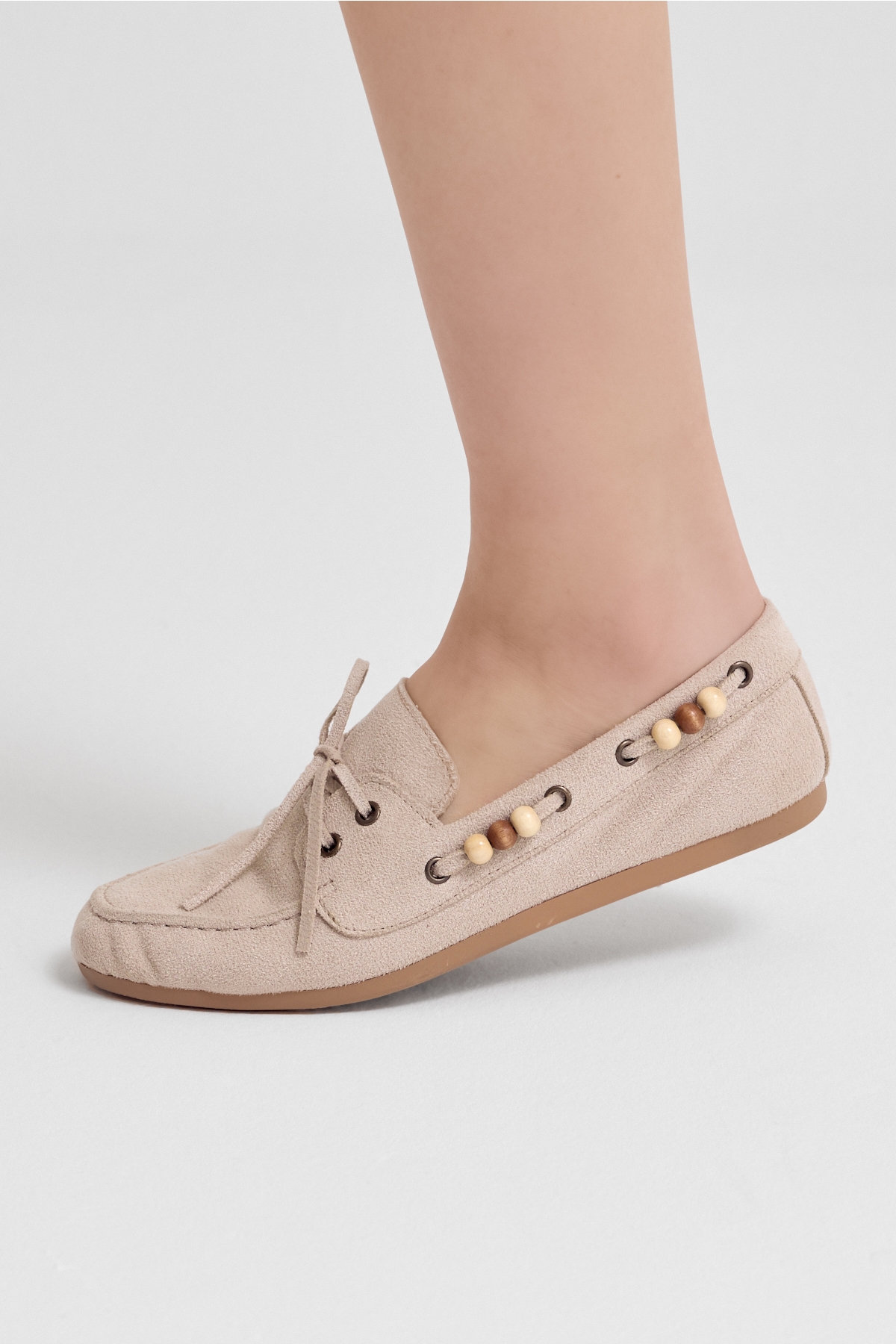 Tonny Black Kahverengi Tonny Black Rahat Kalip Kadın Boncuk Detaylı Günlük Babet