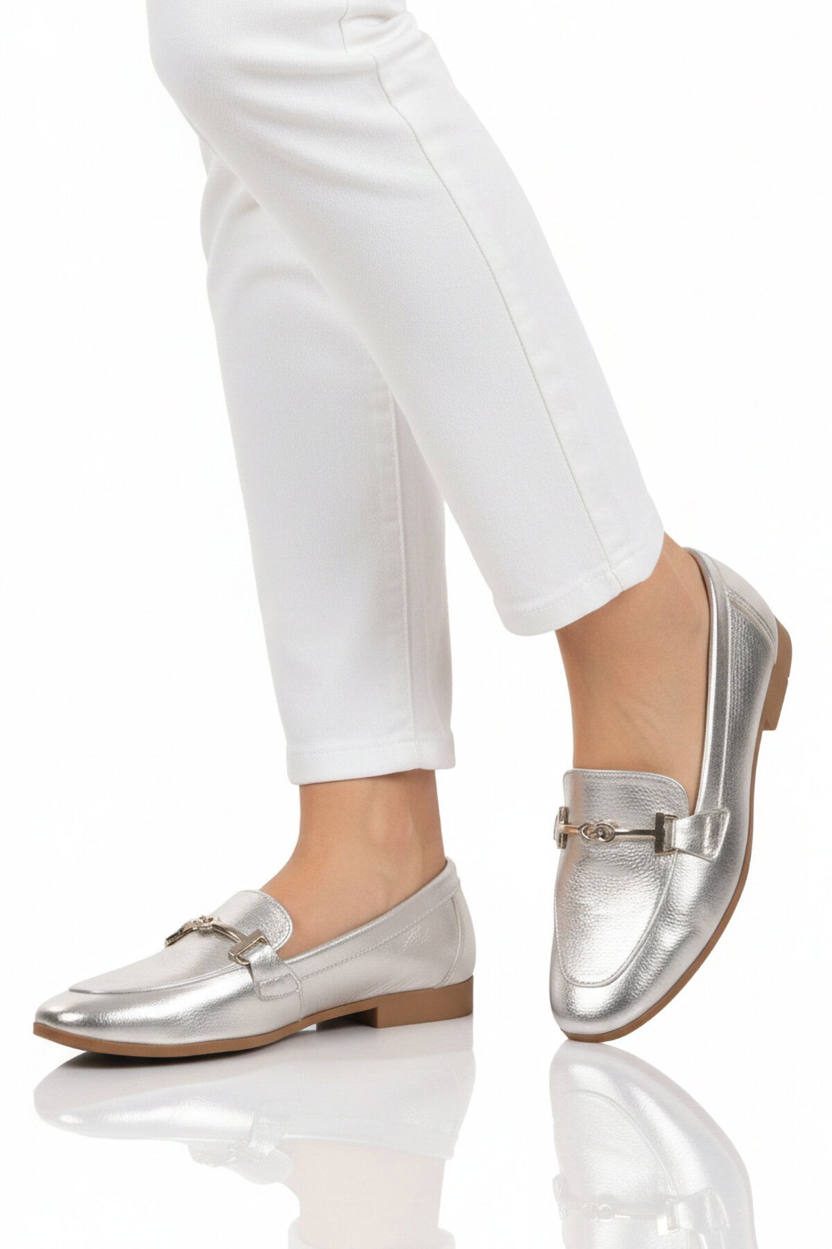 Ayakmod Gri Ayakmod Hafif Esnek Kadın Babet Ayakkabı 572478 Z