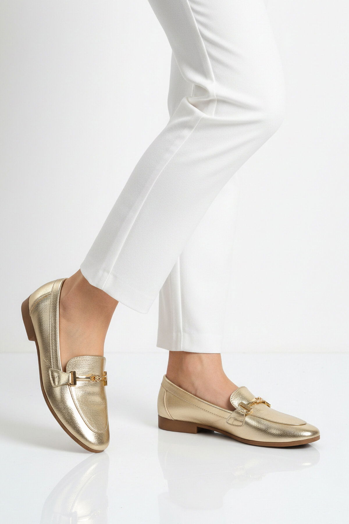 Ayakmod Gri Ayakmod Hafif Esnek Kadın Babet Ayakkabı 572478 Z