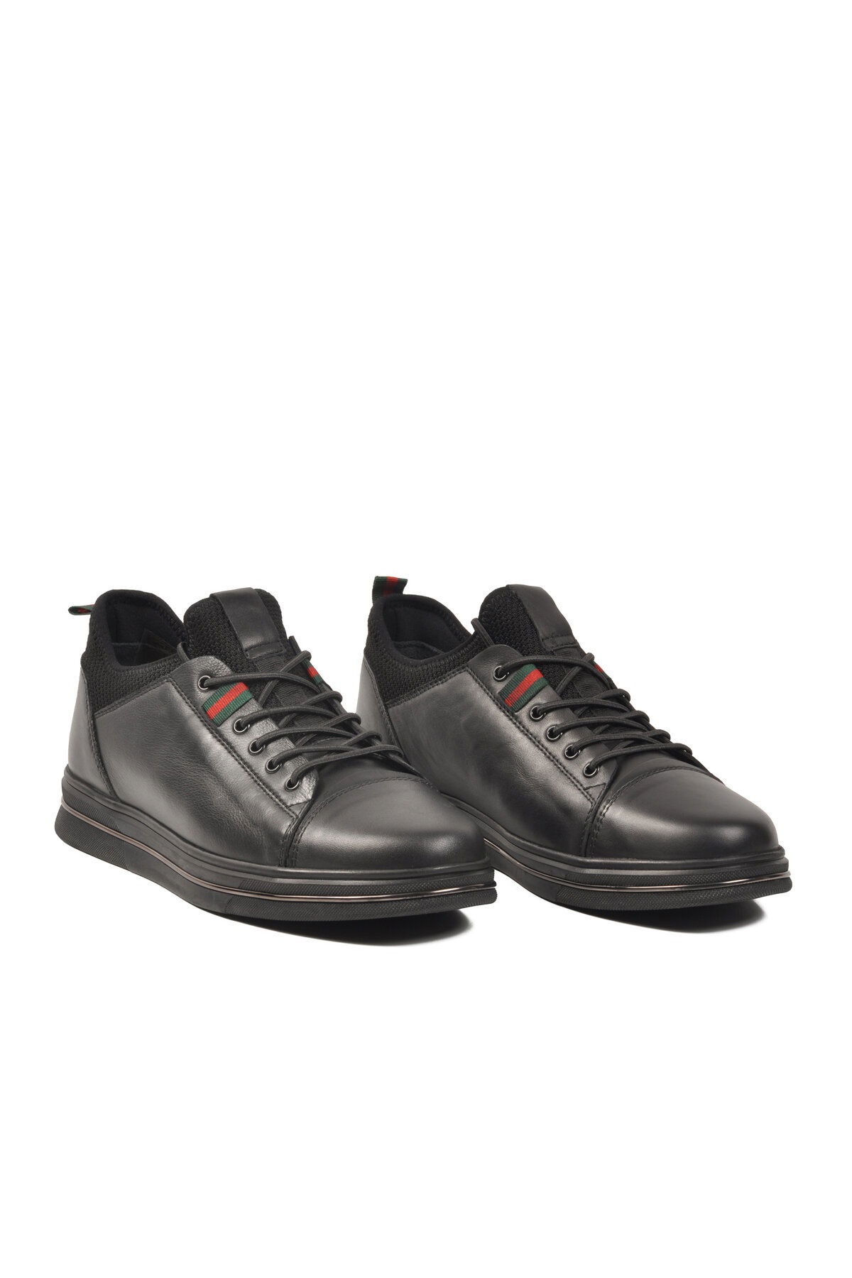 Marcomen Siyah Marcomen Hakiki Deri Erkek Casual Ayakkabı