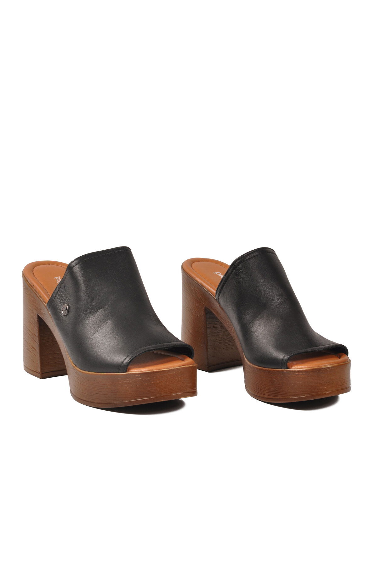 Pierre Cardin Siyah Pierre Cardin Topuklu Kadın Terlik