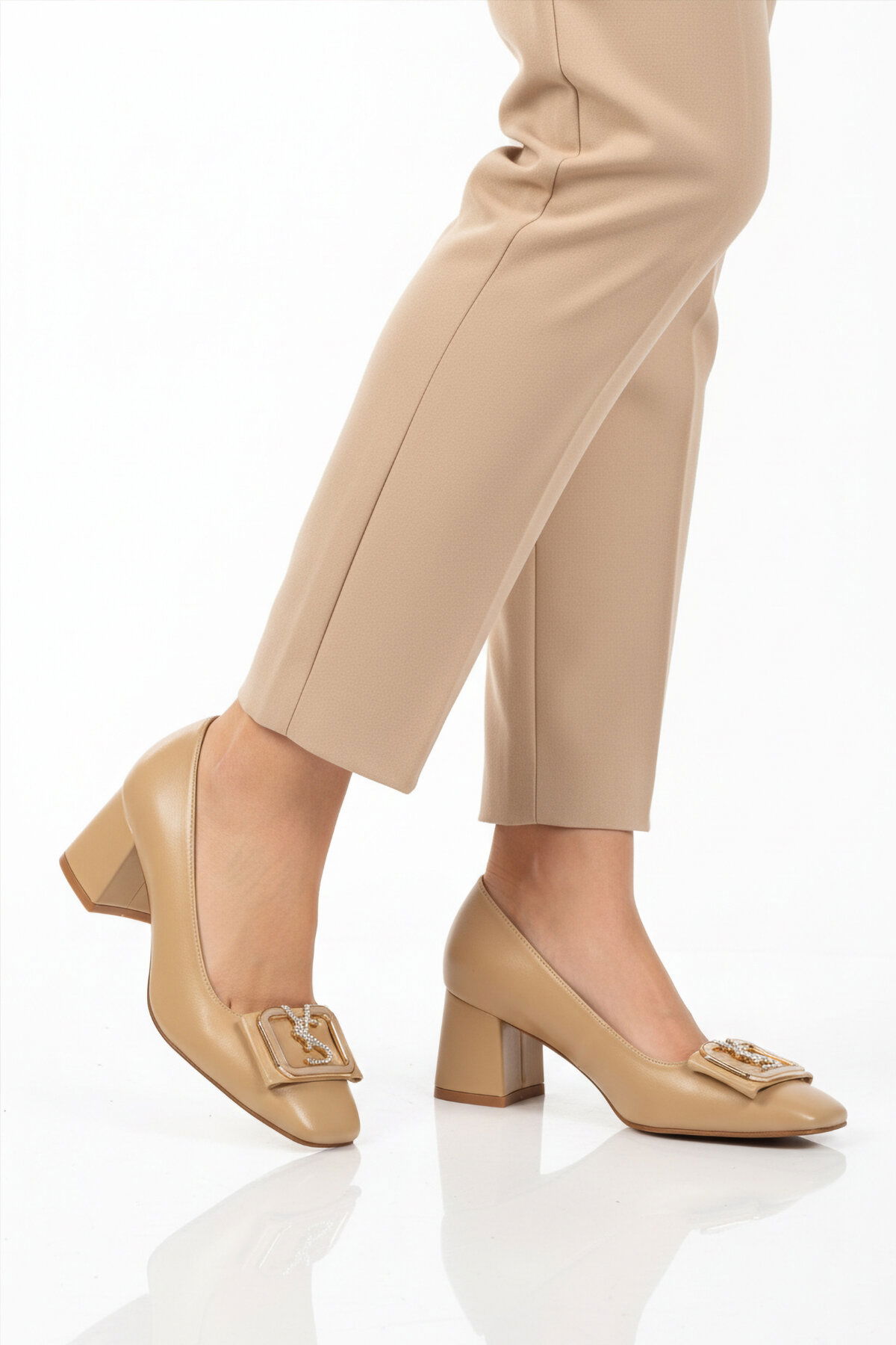 Ayakmod Bej Ayakmod Abiye Topuklu Kadın Ayakkabı 357209 Z