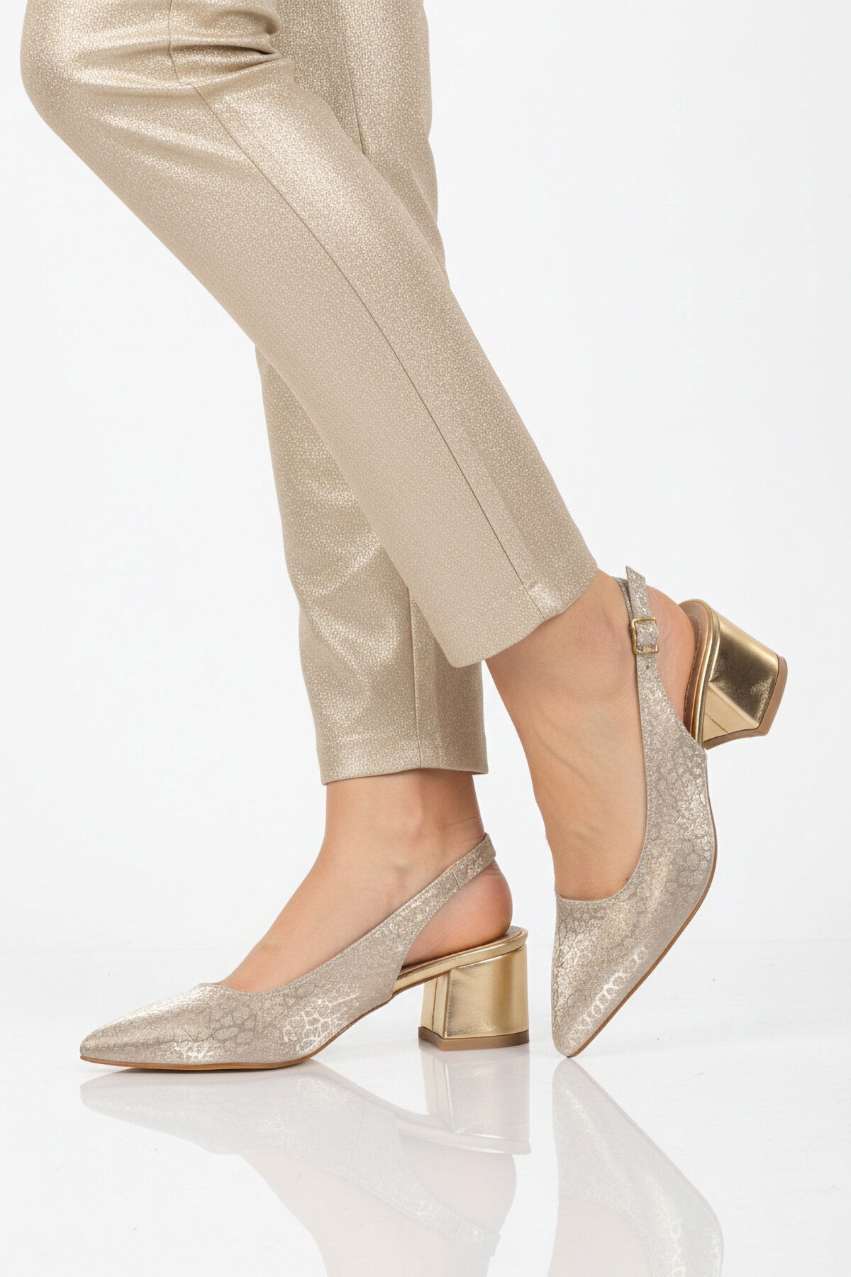 Ayakmod Gri Ayakmod Abiye Topuklu Kadın Ayakkabı 417688 Z