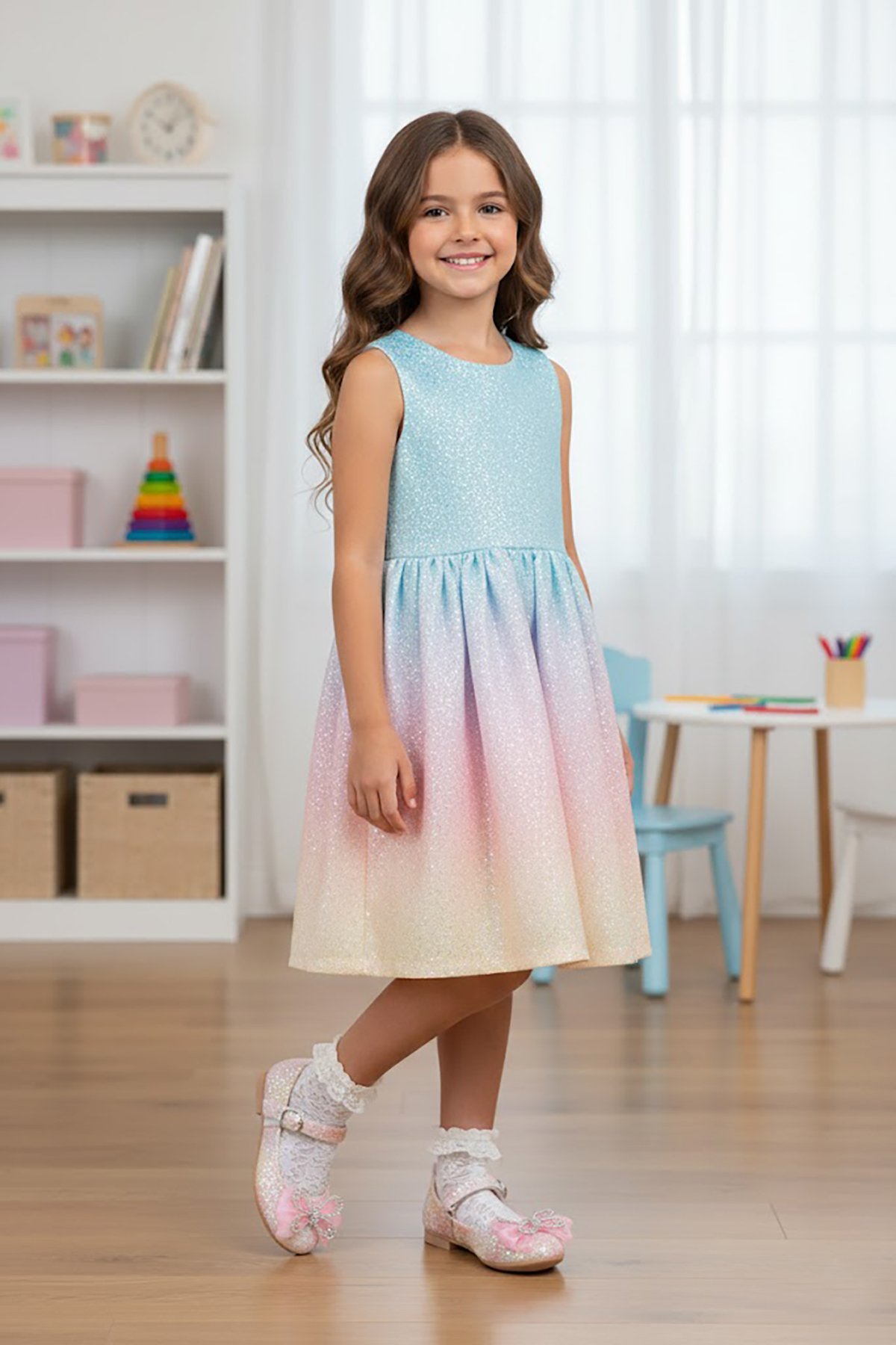 Ayakkabı Fuarı Pembe Ayakkabı Fuarı Elit Hy HY-P-509-26Y Patik Kız Çocuk Babet