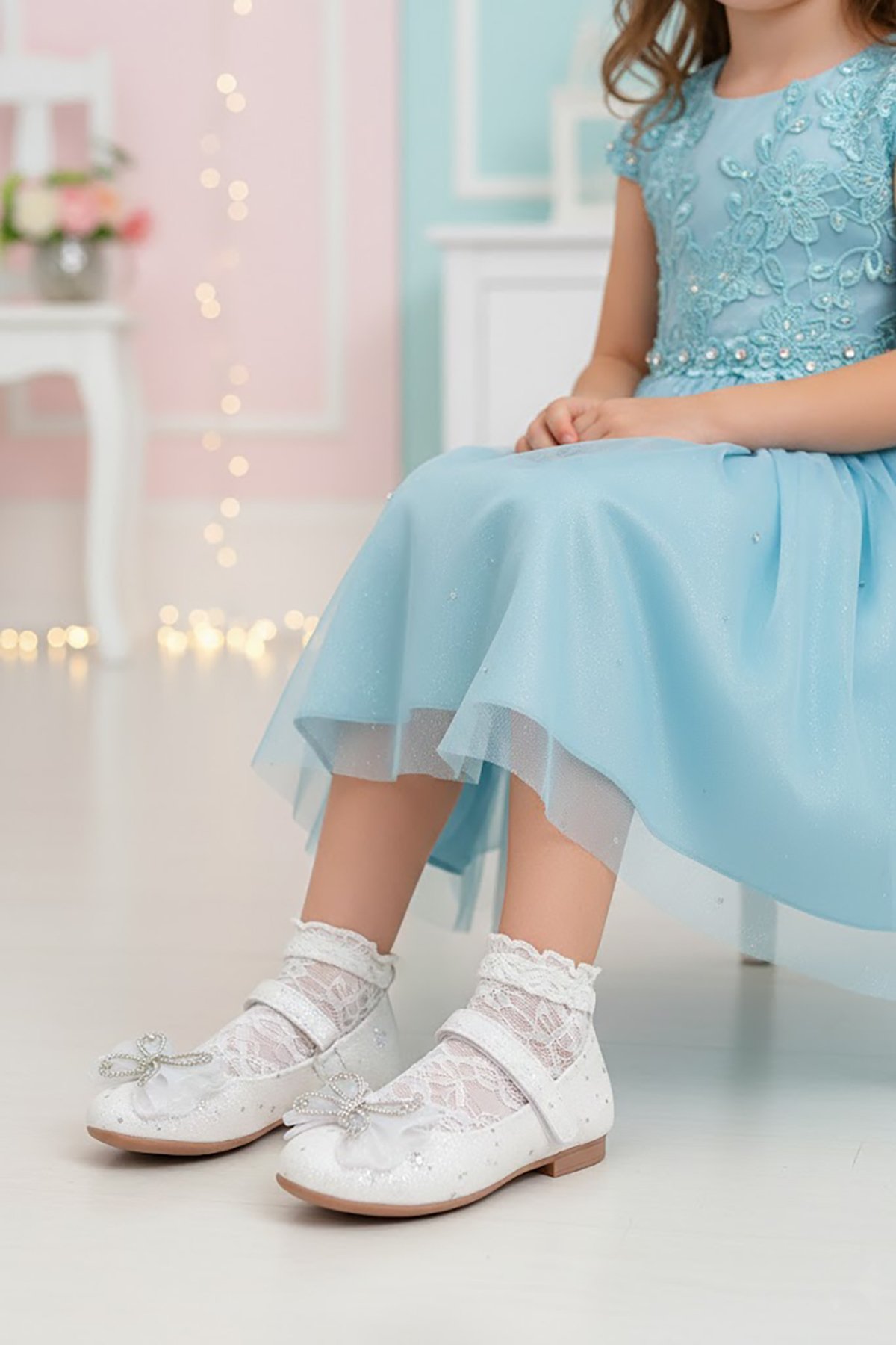 Ayakkabı Fuarı Pembe Ayakkabı Fuarı Elit Hy HY-P-509-26Y Patik Kız Çocuk Babet