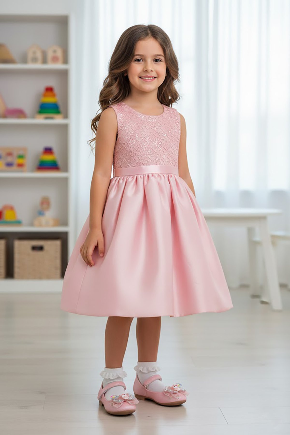 Ayakkabı Fuarı Pembe Ayakkabı Fuarı Elit Hy HY-B-506-26Y Bebe Kız Çocuk Babet