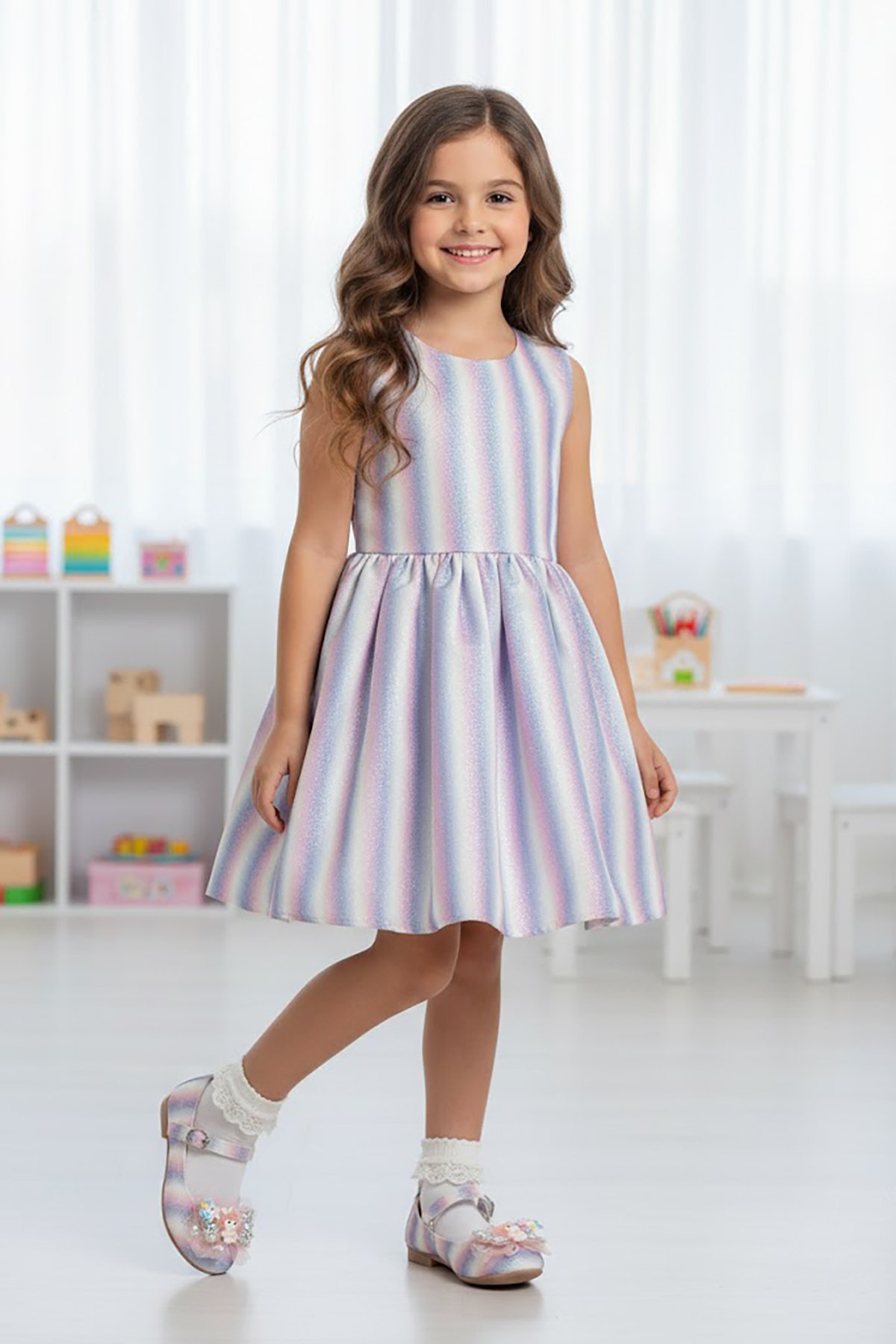 Ayakkabı Fuarı Mor Ayakkabı Fuarı Elit Hy HY-P-506-26Y Patik Kız Çocuk Babet