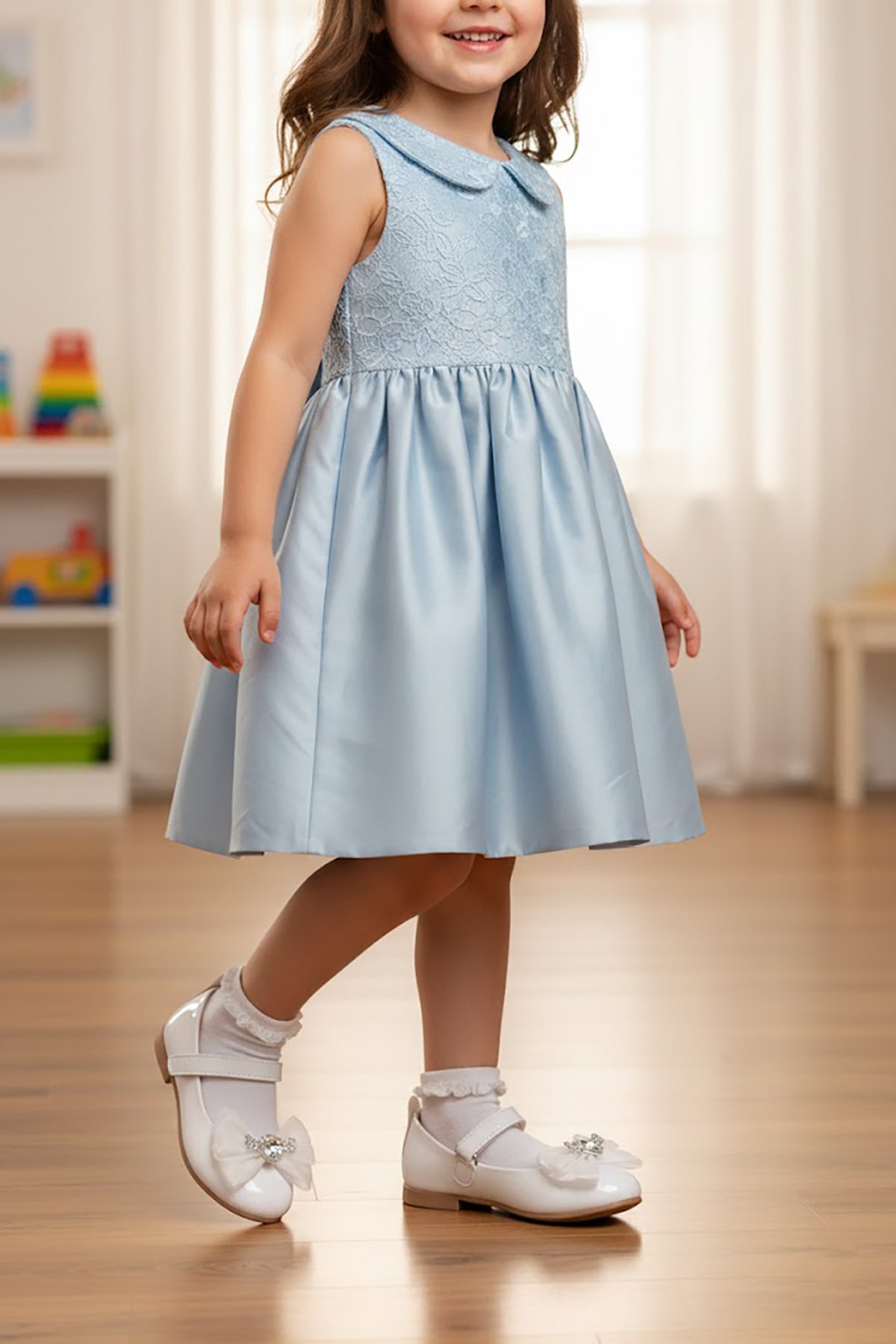 Ayakkabı Fuarı Beyaz Ayakkabı Fuarı Elit Hy HY-P-501-26Y Patik Kız Çocuk Babet