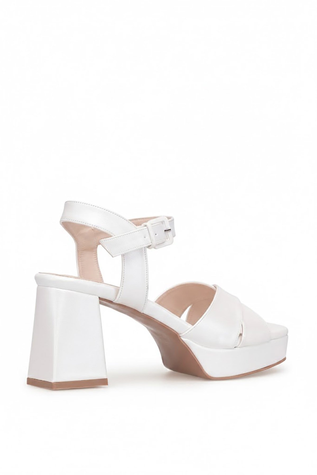 Ayakkabı Fuarı Beyaz Ayakkabı Fuarı Elit PM08 K99-1C Kadın Klasik Topuklu Sedef