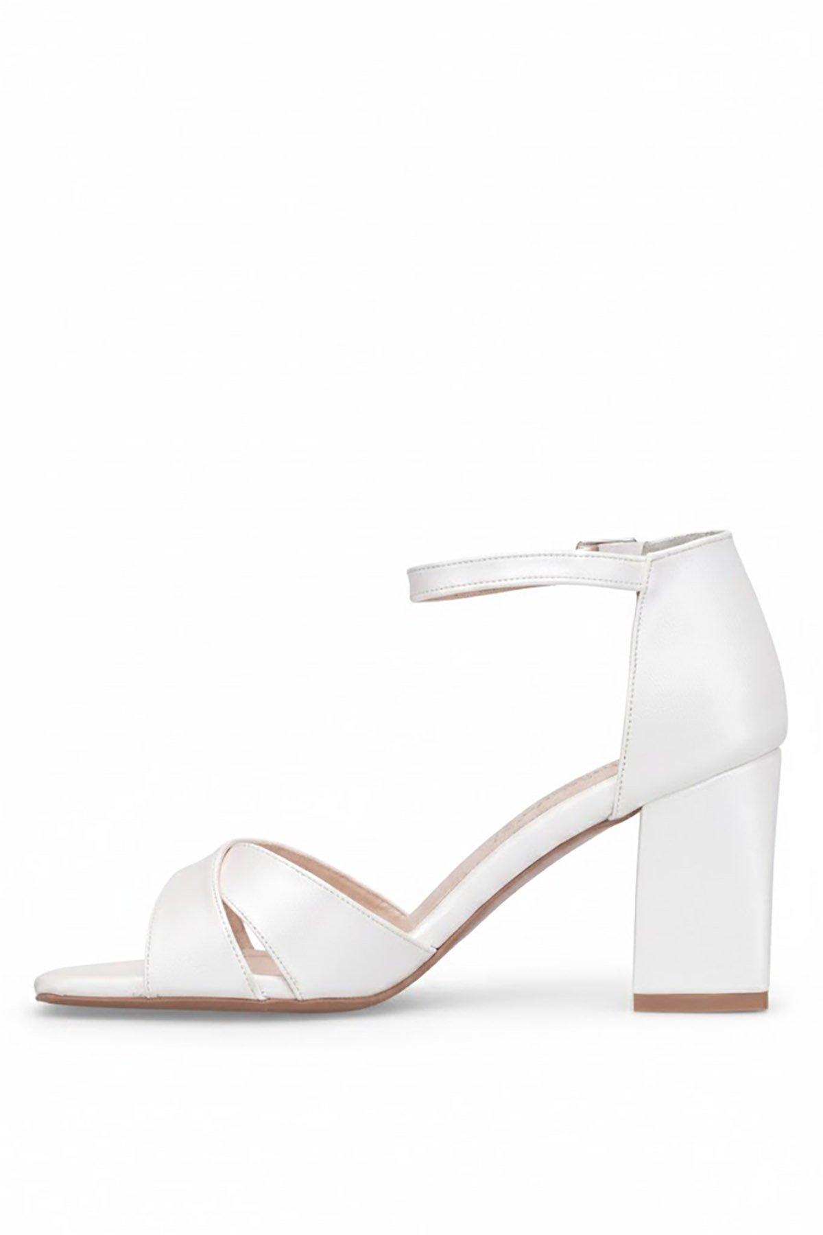 Ayakkabı Fuarı Beyaz Ayakkabı Fuarı Elit PM08 K50-1 Kadın Klasik Topuklu Sedef