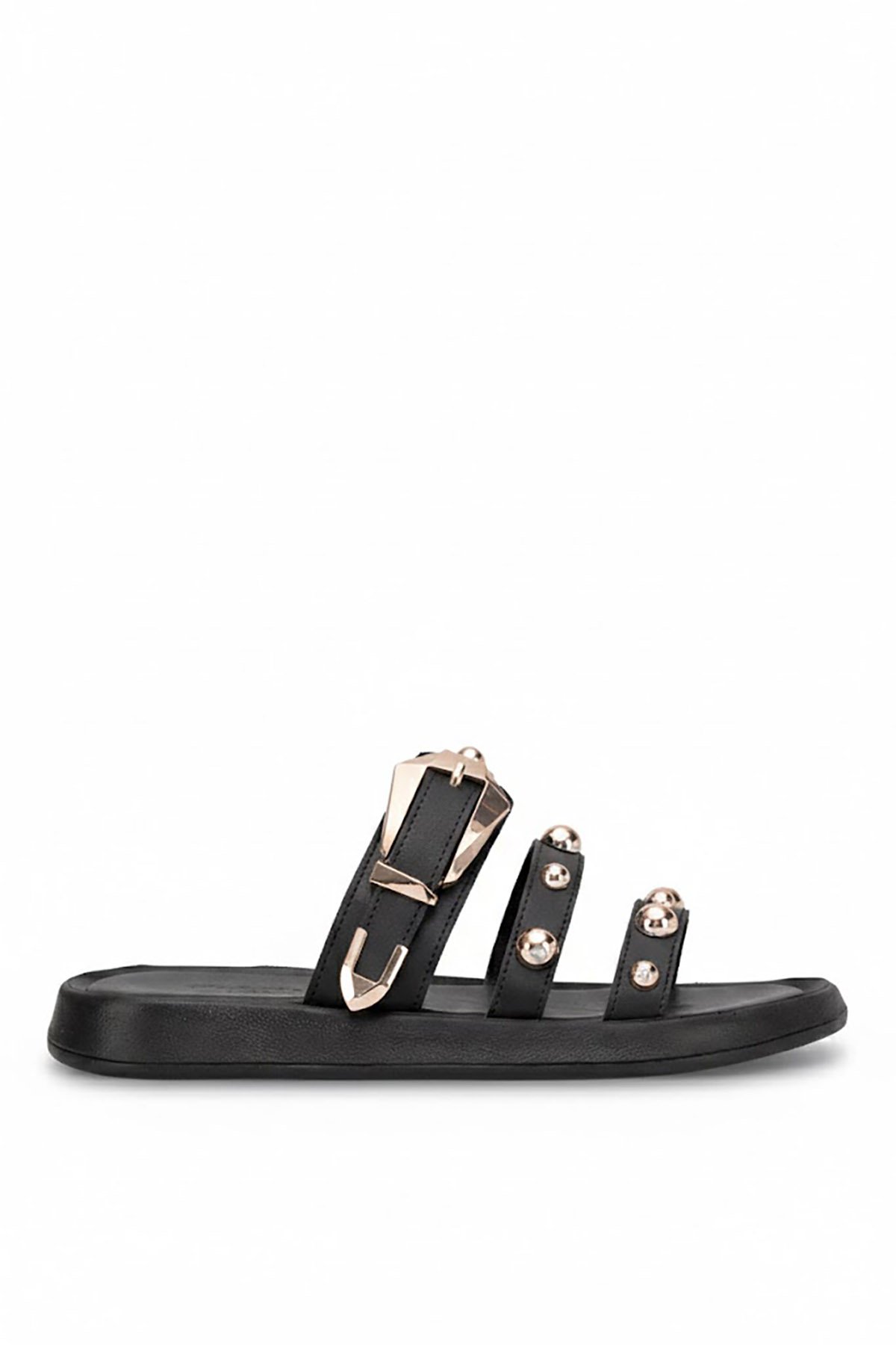 Ayakkabı Fuarı Bej Ayakkabı Fuarı Elit PM543 K831 Kadın Düz Terlik