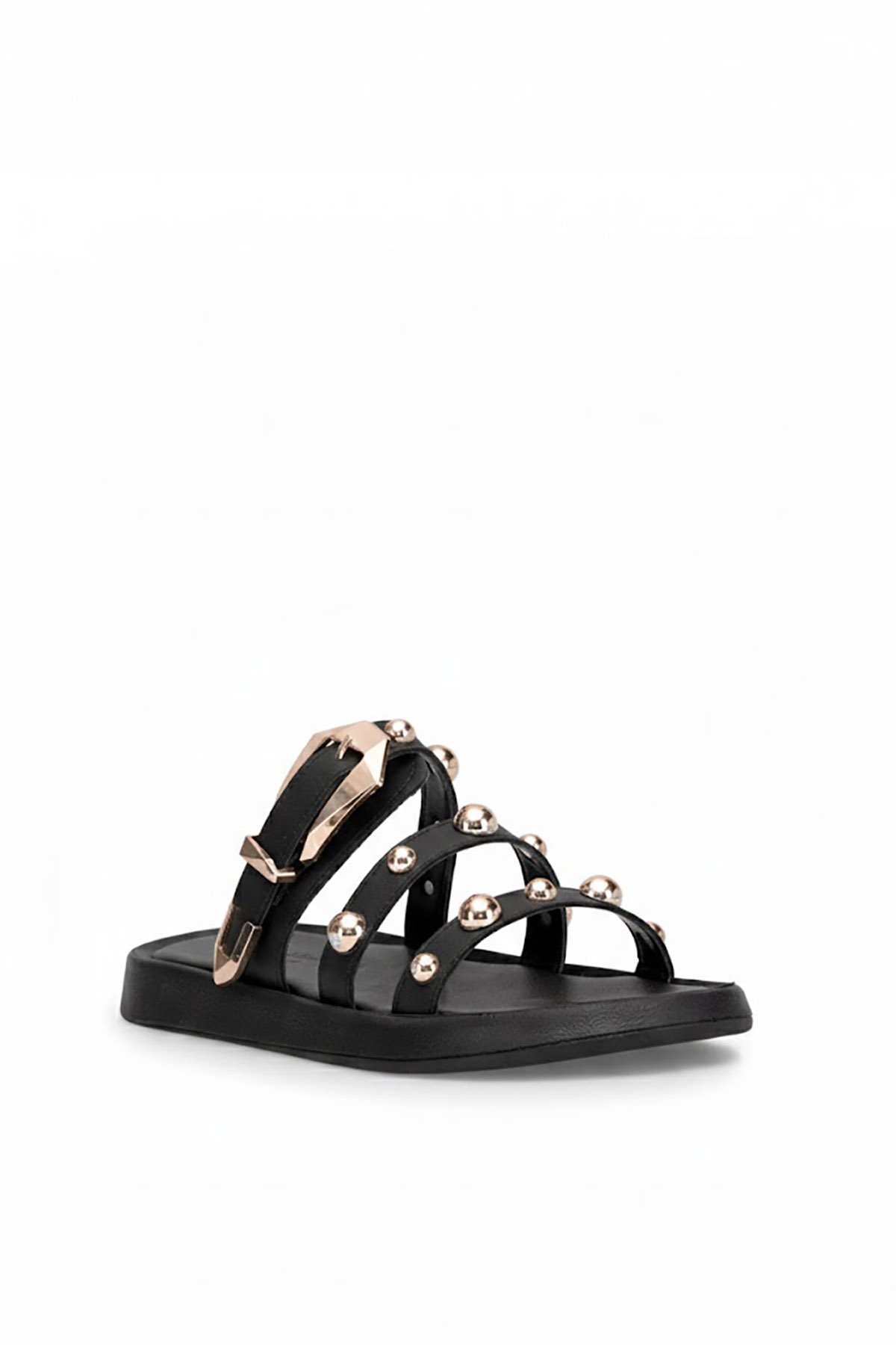 Ayakkabı Fuarı Bej Ayakkabı Fuarı Elit PM543 K831 Kadın Düz Terlik