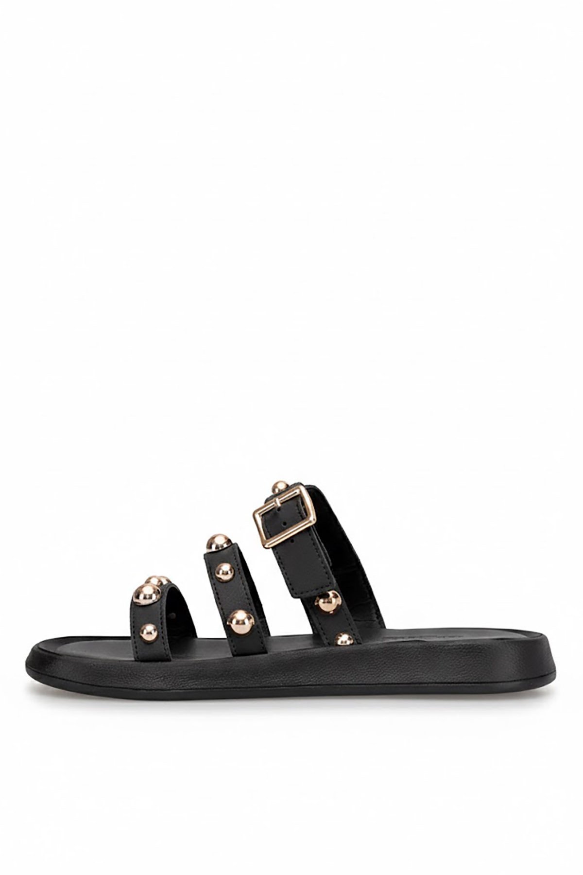 Ayakkabı Fuarı Bej Ayakkabı Fuarı Elit PM543 K831 Kadın Düz Terlik