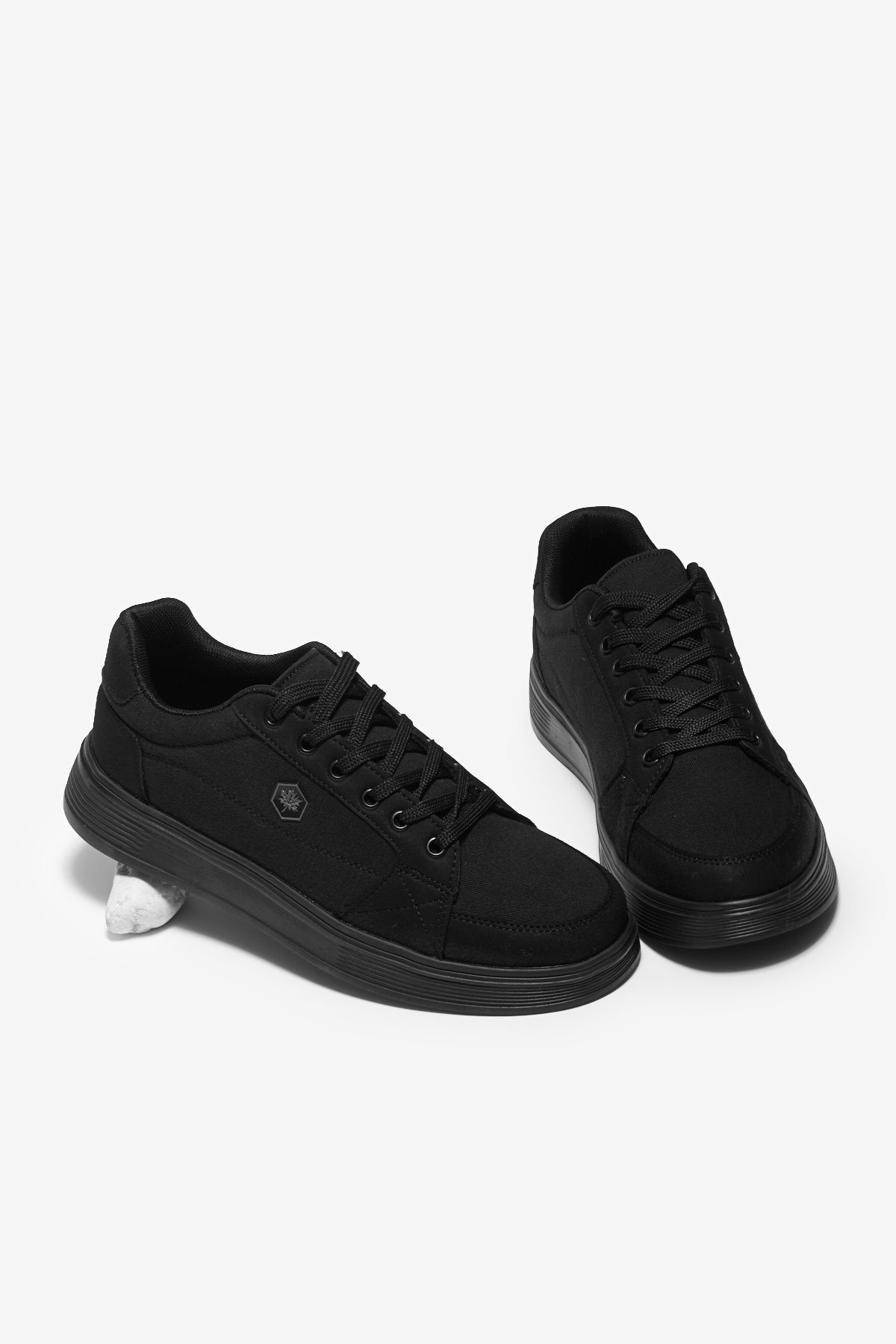 Tonny Black Siyah Tonny Black Rahat Kalip Erkek Faylon Taban Bağcıklı Spor Ayakkabı