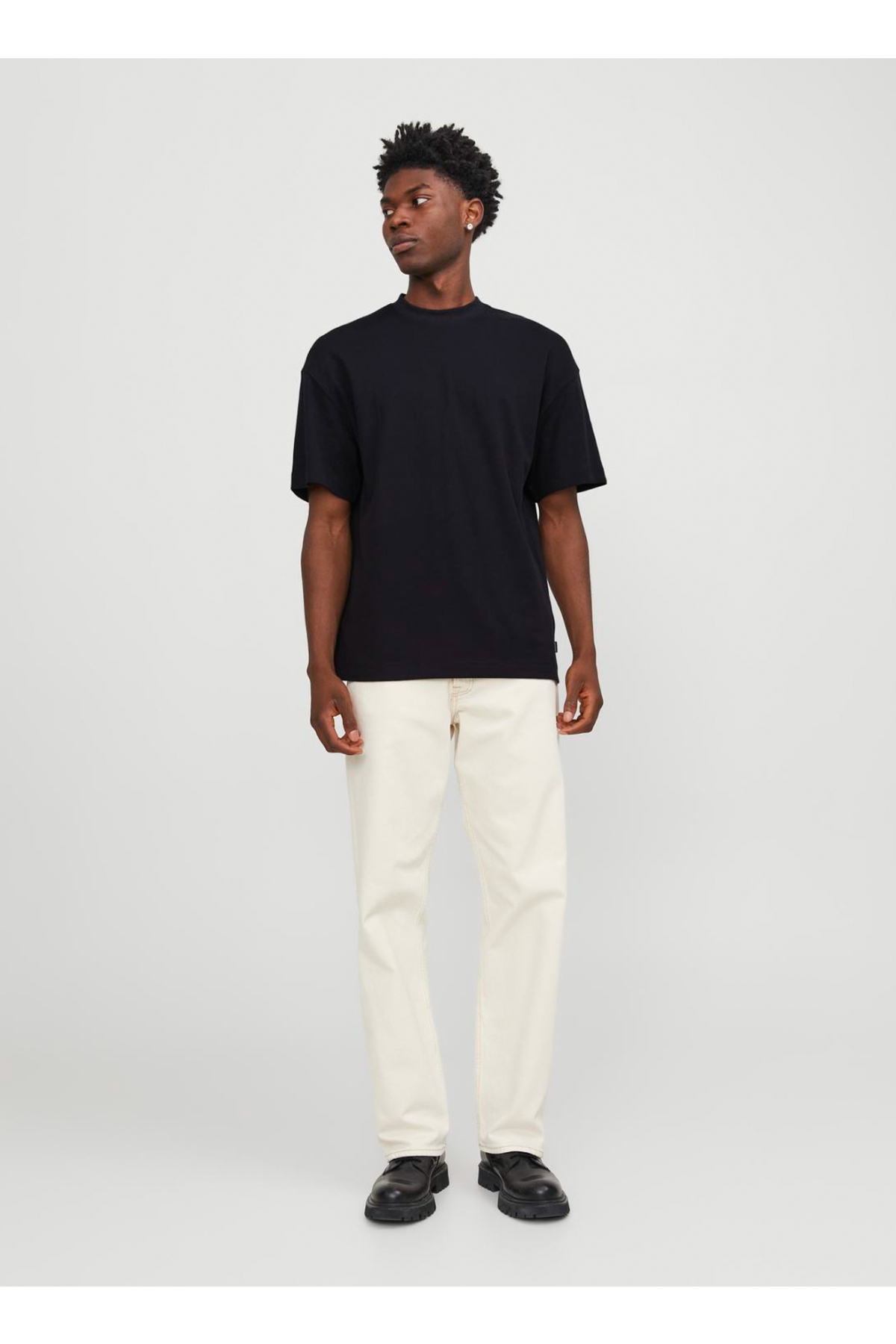 Bisiklet Yaka Siyah Erkek T-Shirt 12254412 JJEURBAN EDGE TEE O