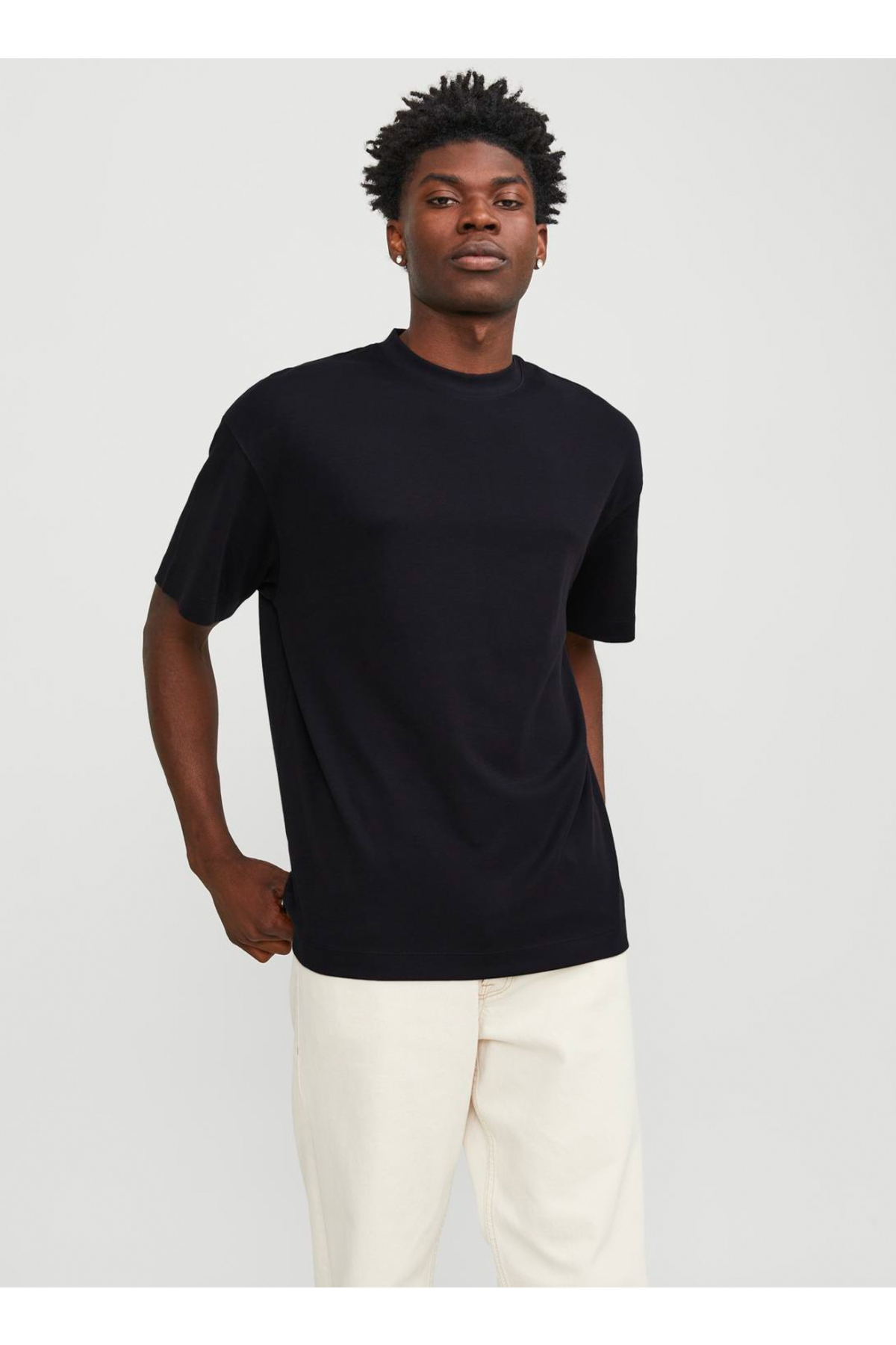 Bisiklet Yaka Siyah Erkek T-Shirt 12254412 JJEURBAN EDGE TEE O