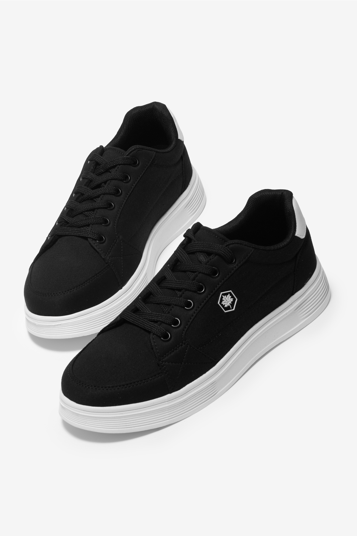 Tonny Black Siyah Tonny Black Rahat Kalip Erkek Faylon Taban Bağcıklı Spor Ayakkabı